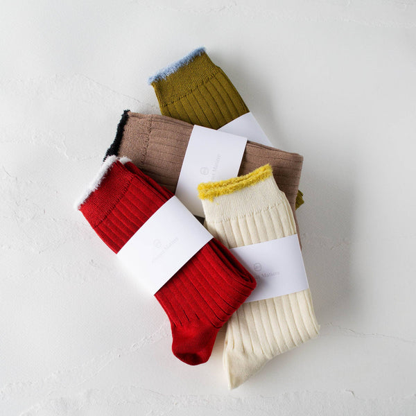 Fuzzy Trim Socks - Proper