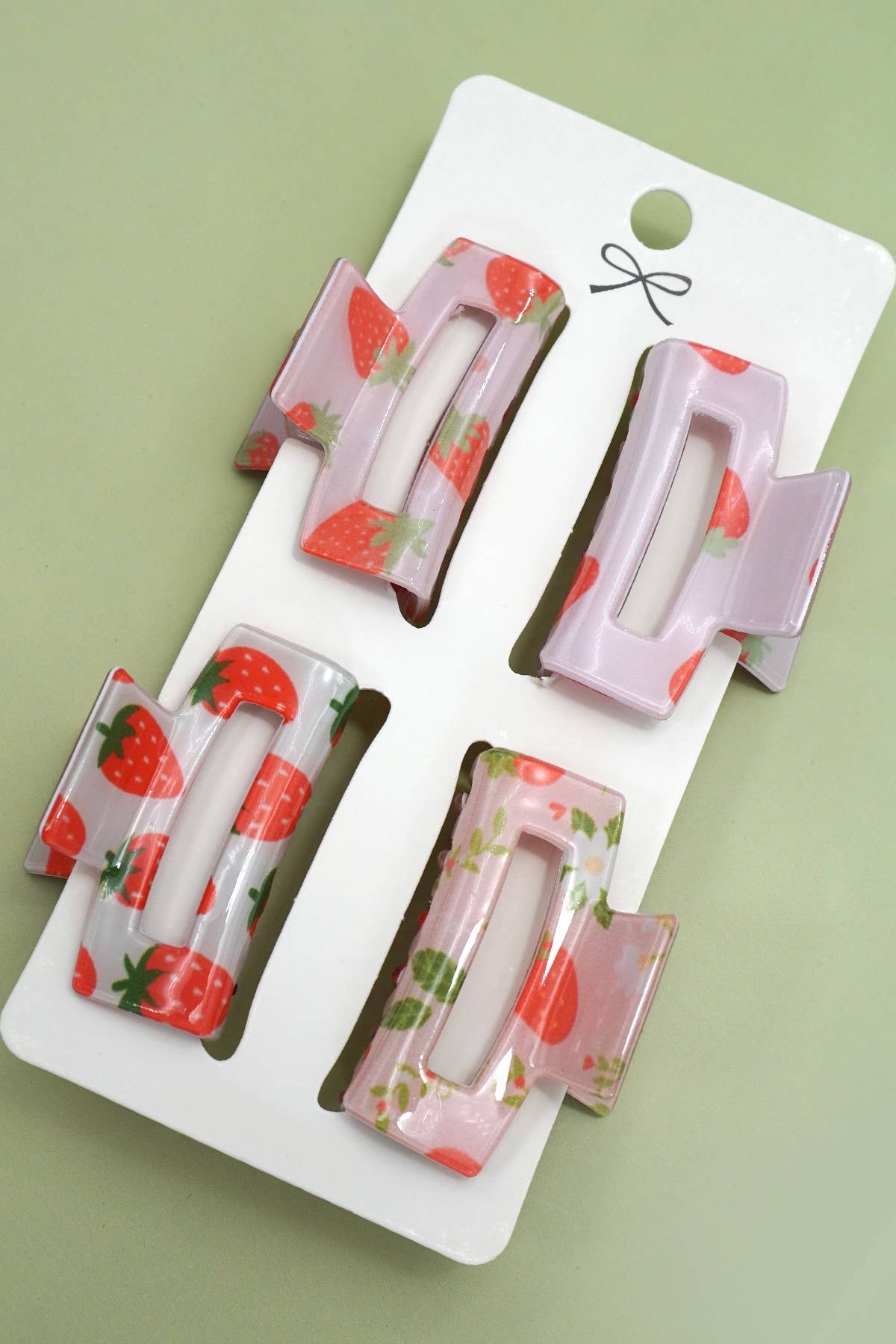 Set of 4 Mini Patterned Hair Claw Clips