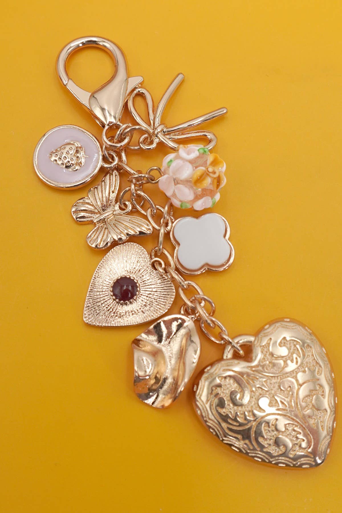 Heart + Butterfly Bag Charm - Proper