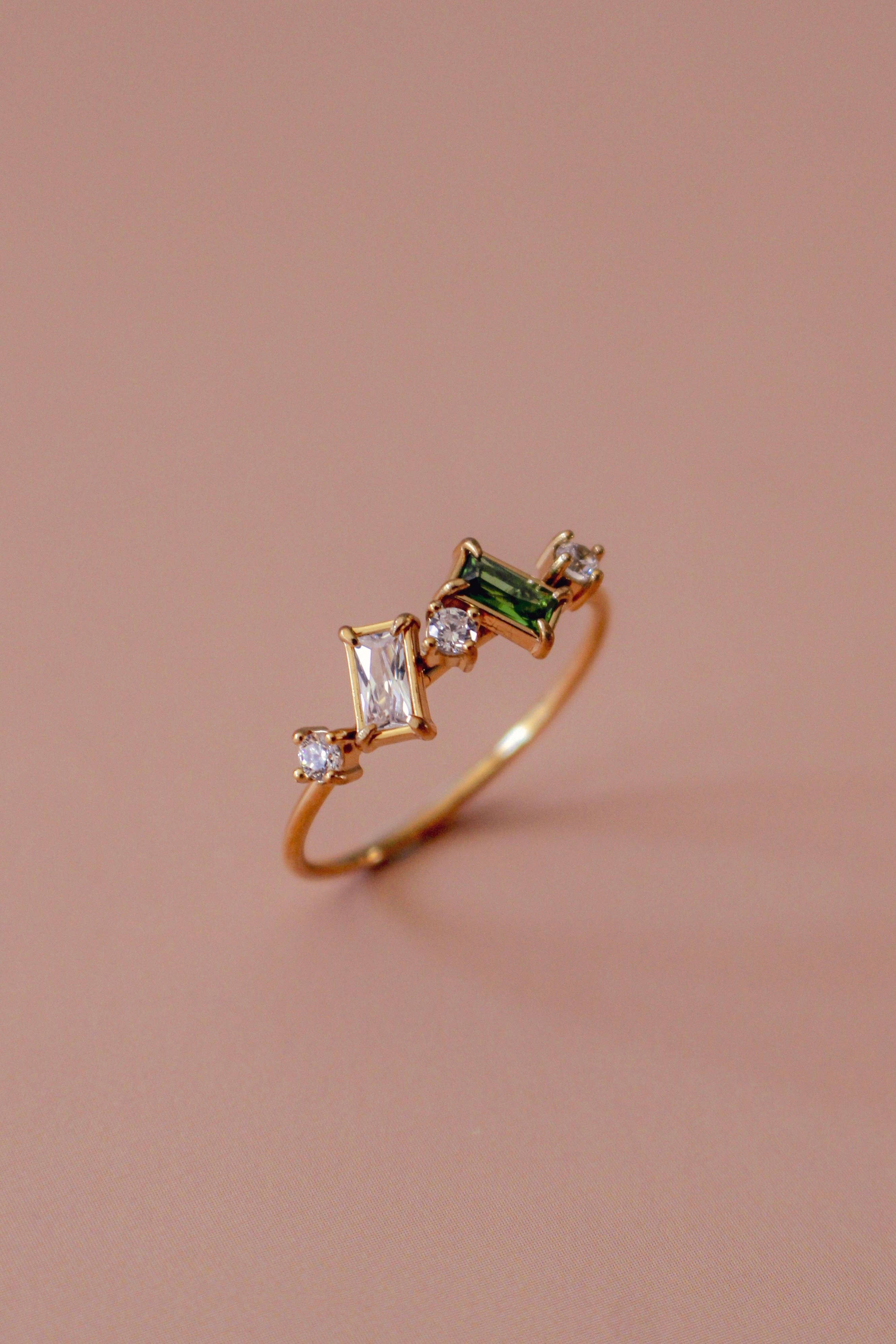Iris Emerald Green Ring