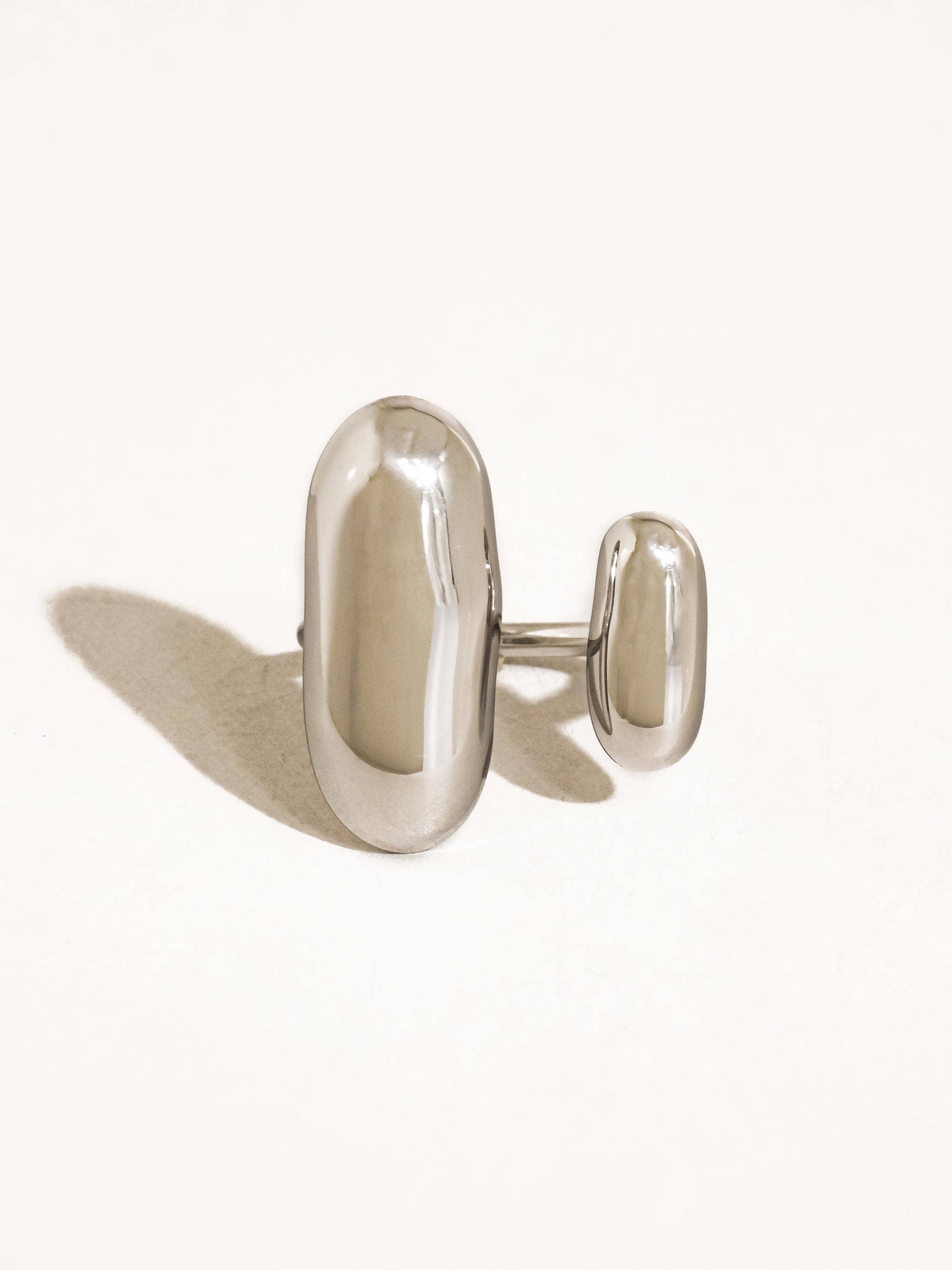 Roxy Modern Silver Open Statement Ring - Proper