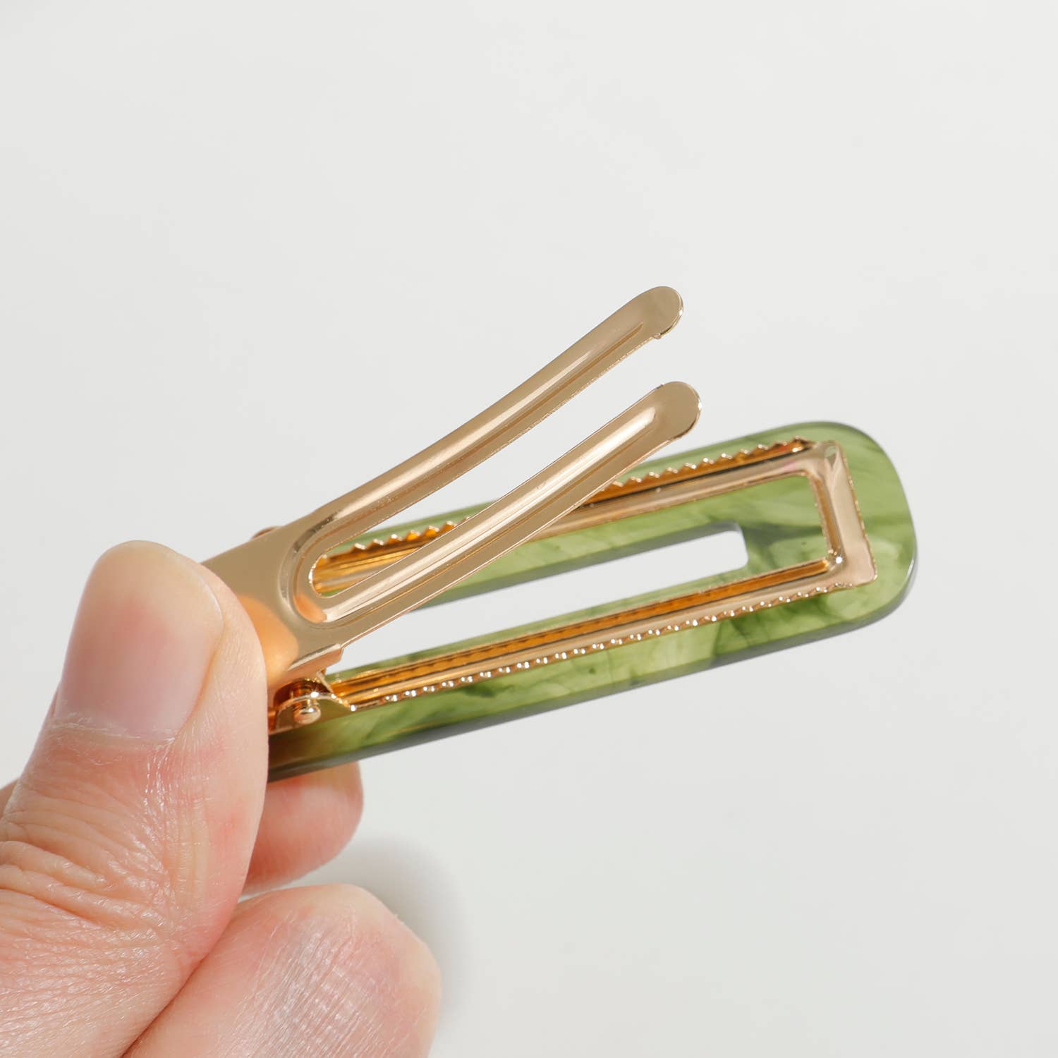 Gemma Green Hair Clip Set
