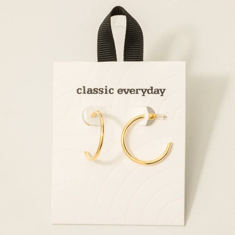 25Mm Dainty Tube Hoop Earrings - Proper