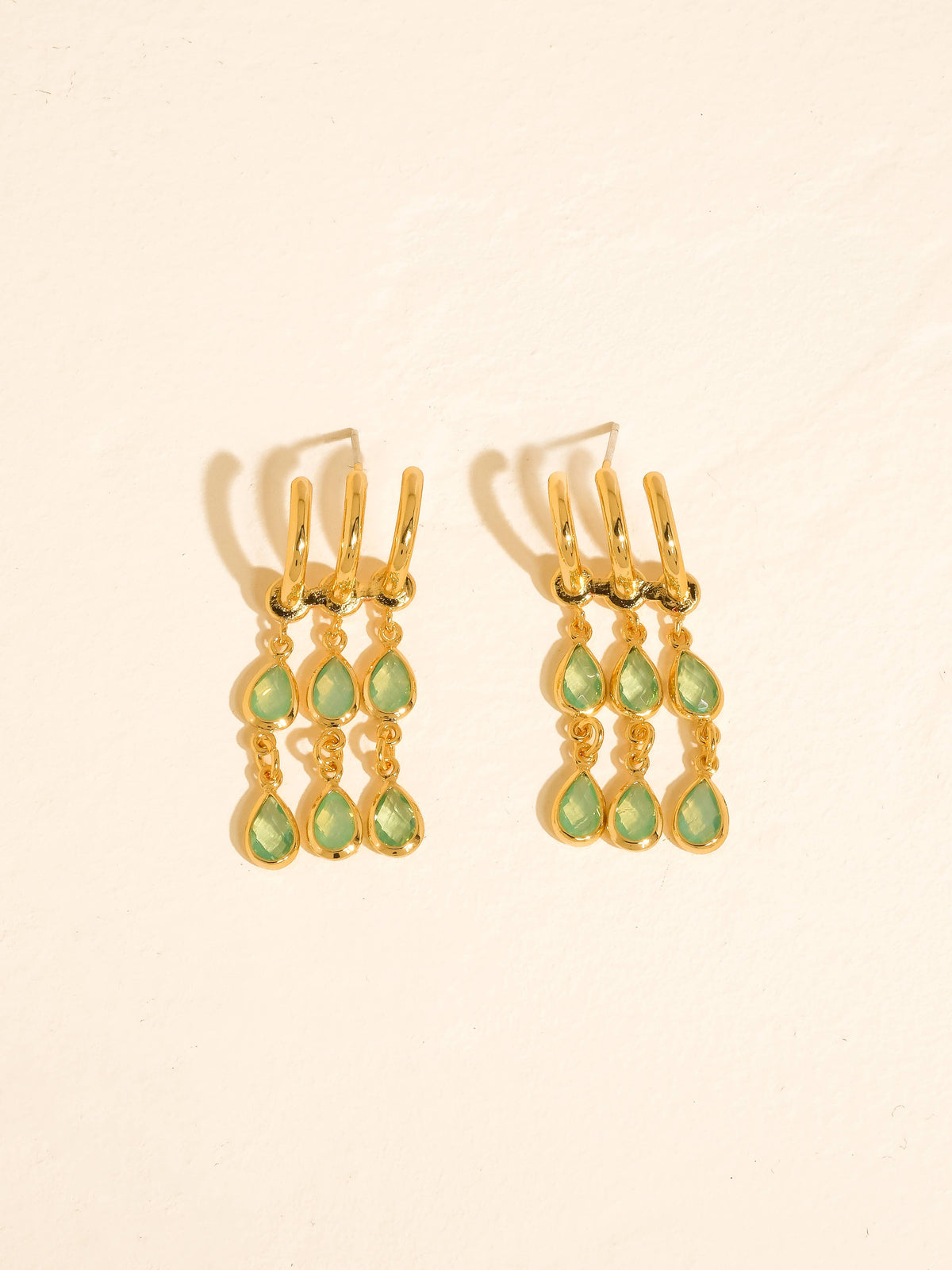 Fresco 18K Gold Vintage Crystal Drop Earrings - Proper