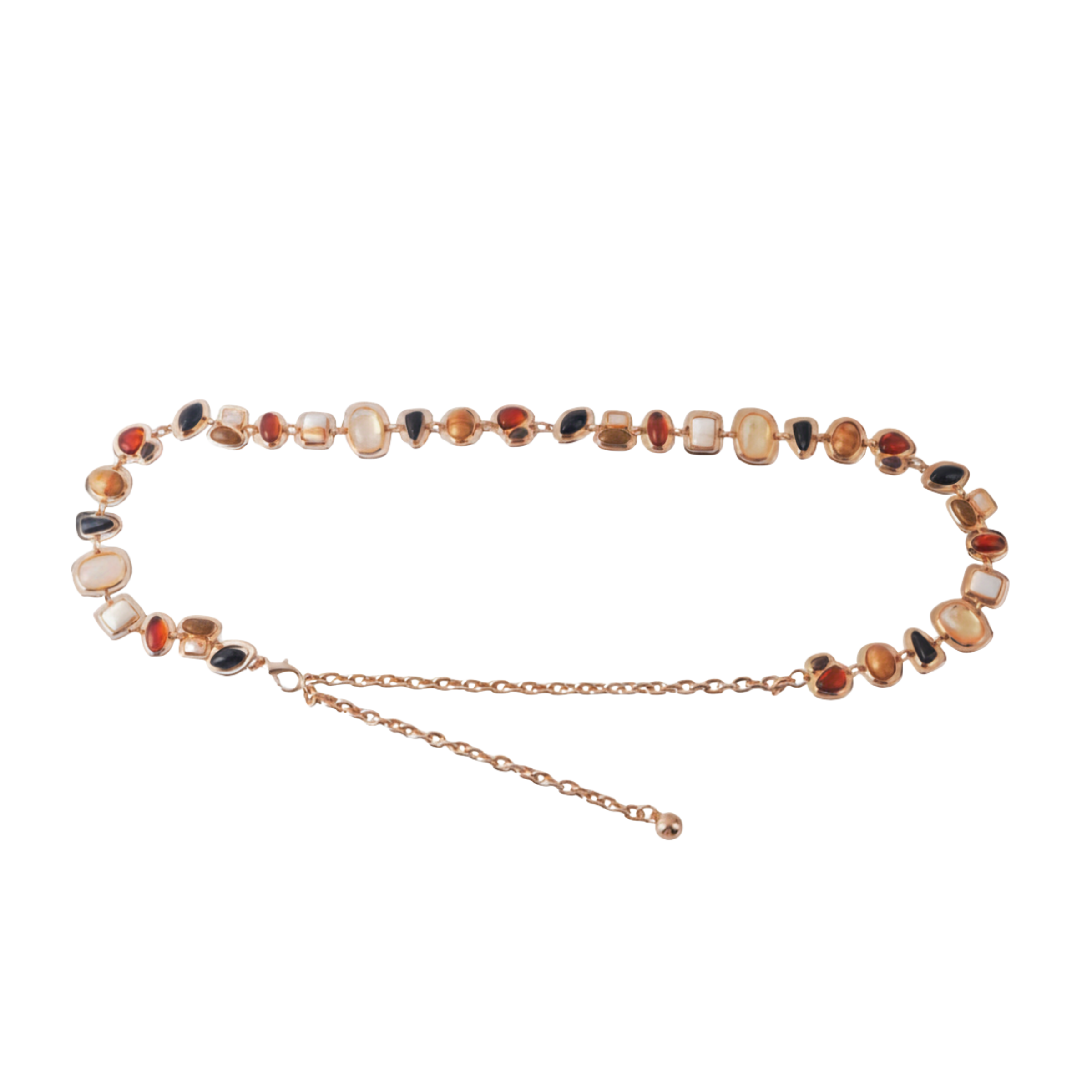Multicolor Stone Chain Belt