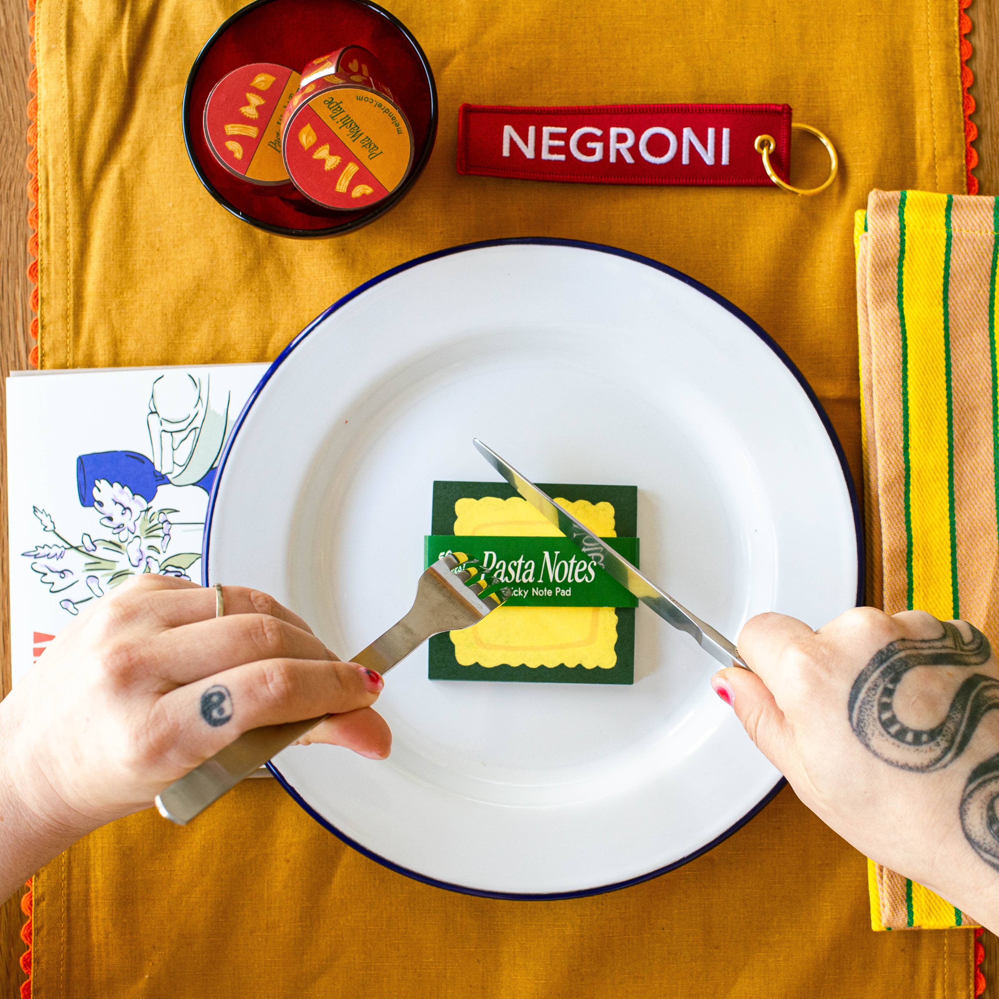 Pasta Sticky Notes - Proper