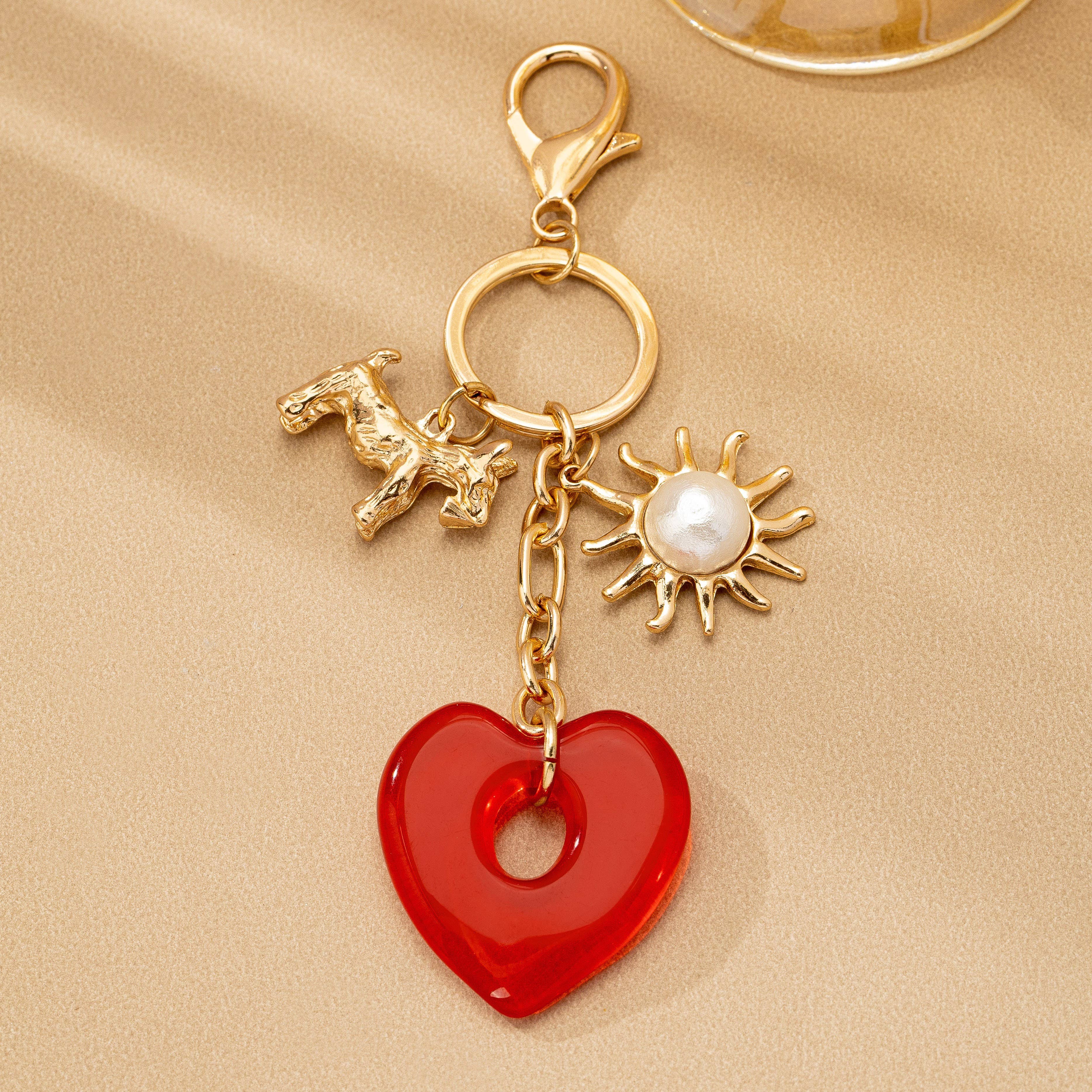Heart Dog Bag Charm