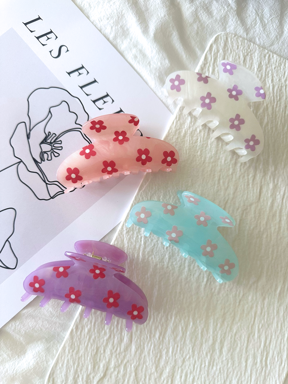 Assorted Flower Clip Set - Angie Assorted - Proper