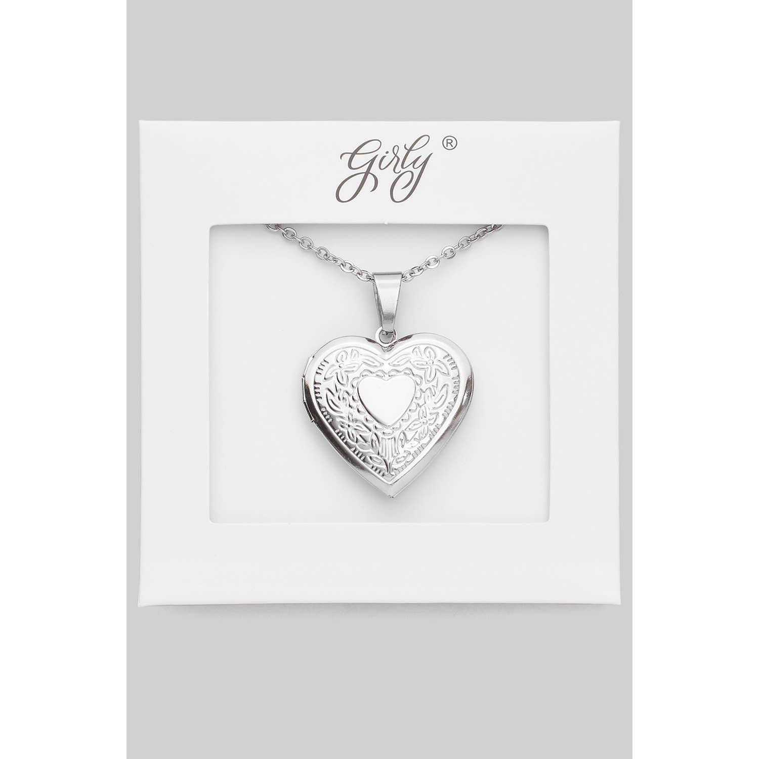 Engraved Heart Locket Necklace - Proper