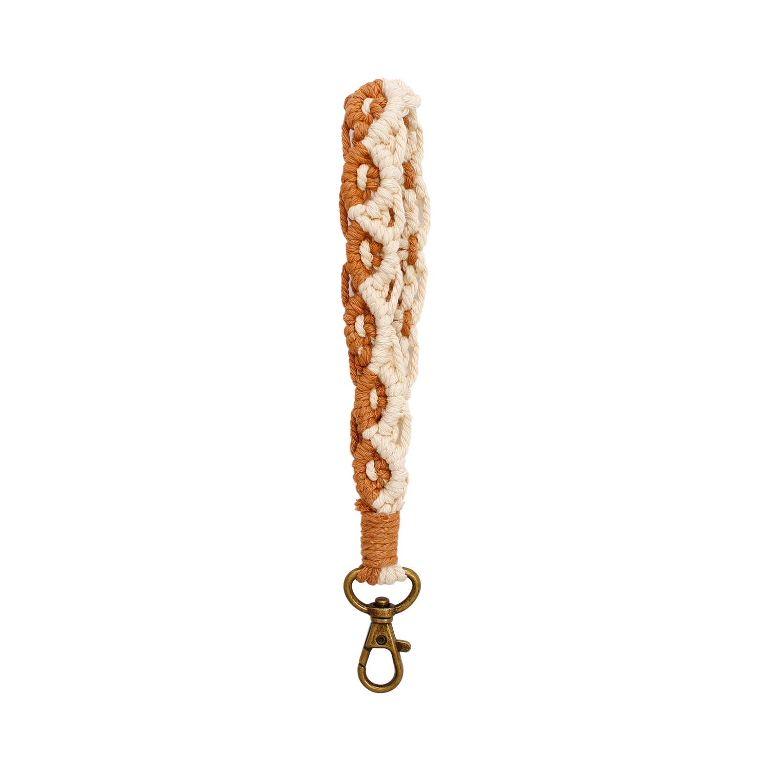Macrame Two-Tone Braided Wristlet Keychain - Proper