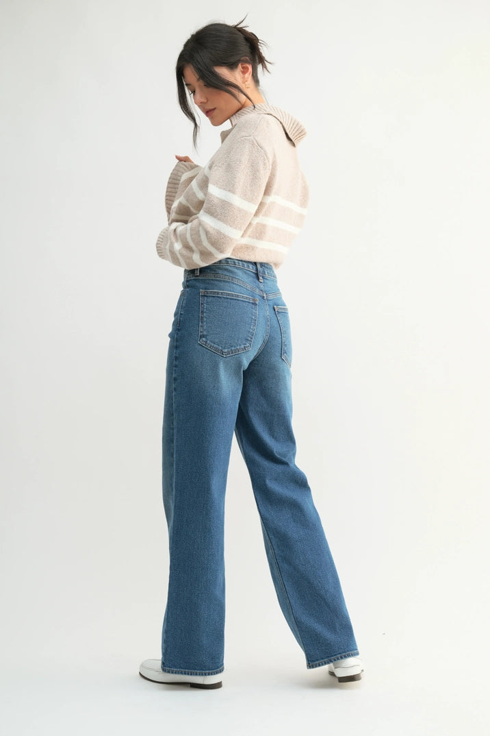 High Rise Straight Jeans