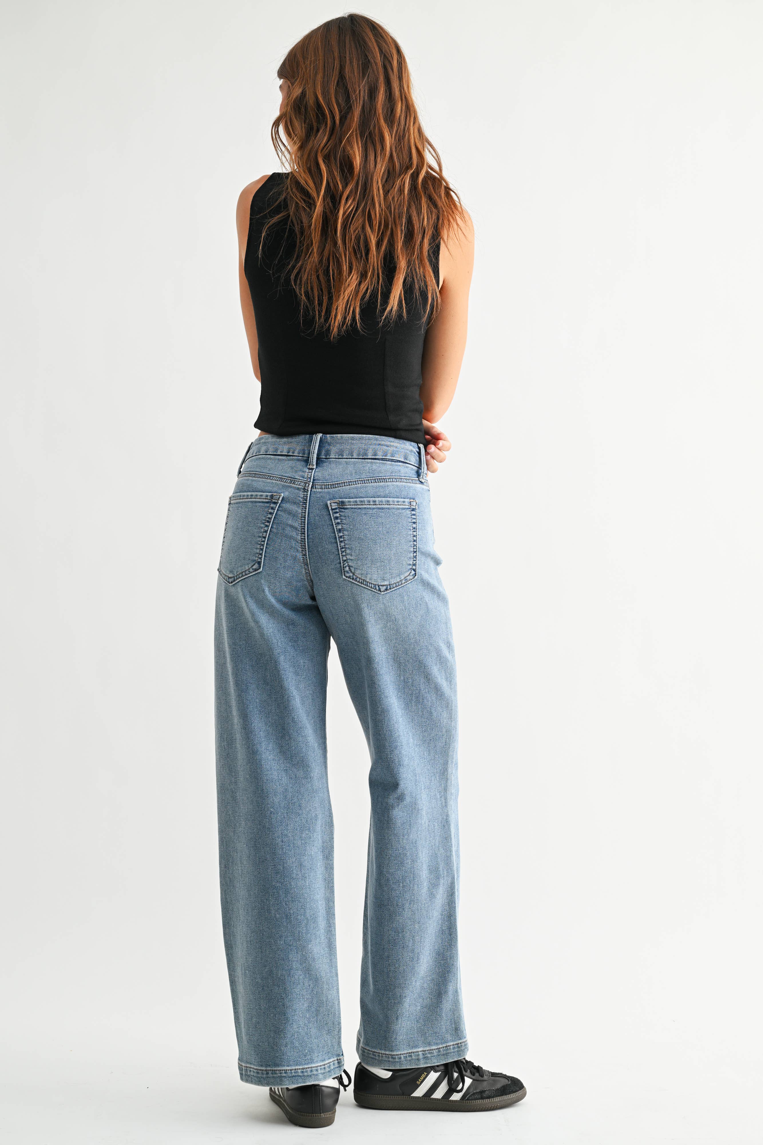 Slim Wide Leg Sweat Jeans - Proper