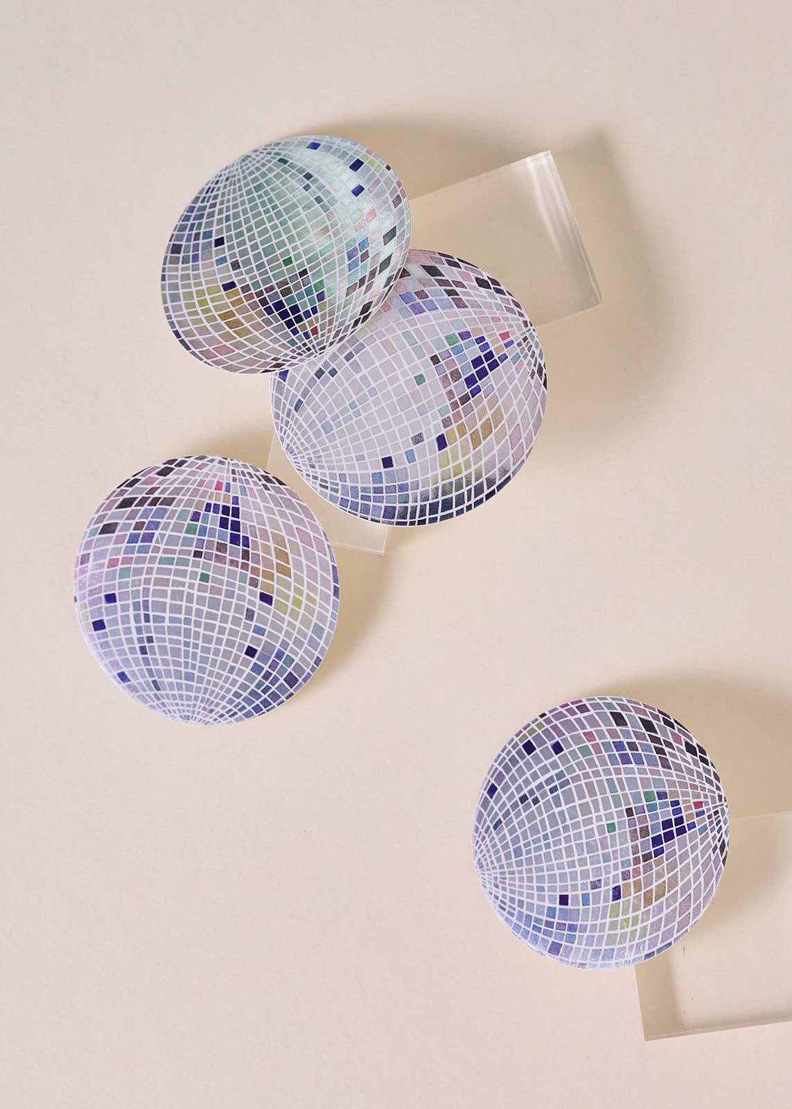 Rainbow Disco Ball Mirrored Stickers