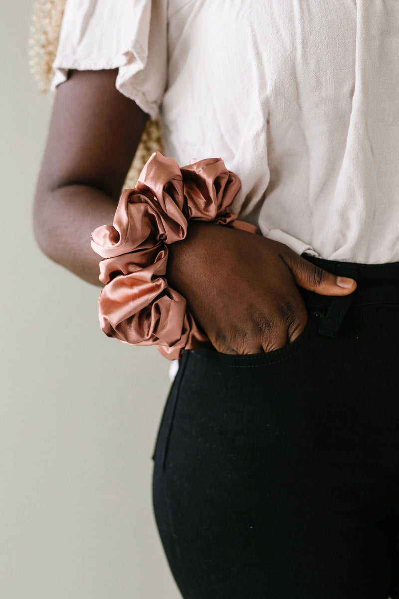 Clay Jumbo Satin Scrunchie - Proper