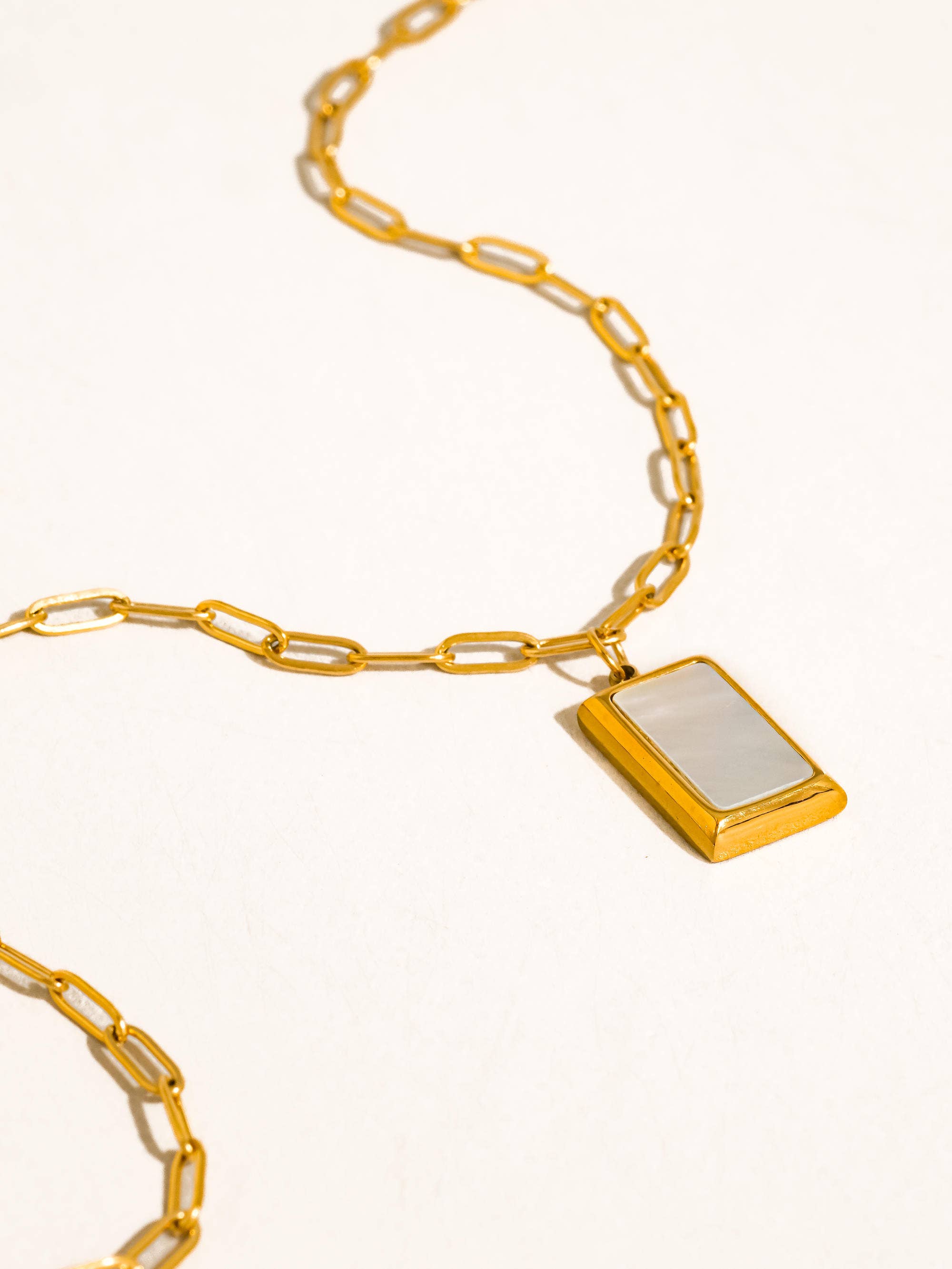 Versa 18K Gold Non-Tarnish Seashell Pendant Necklace - Proper