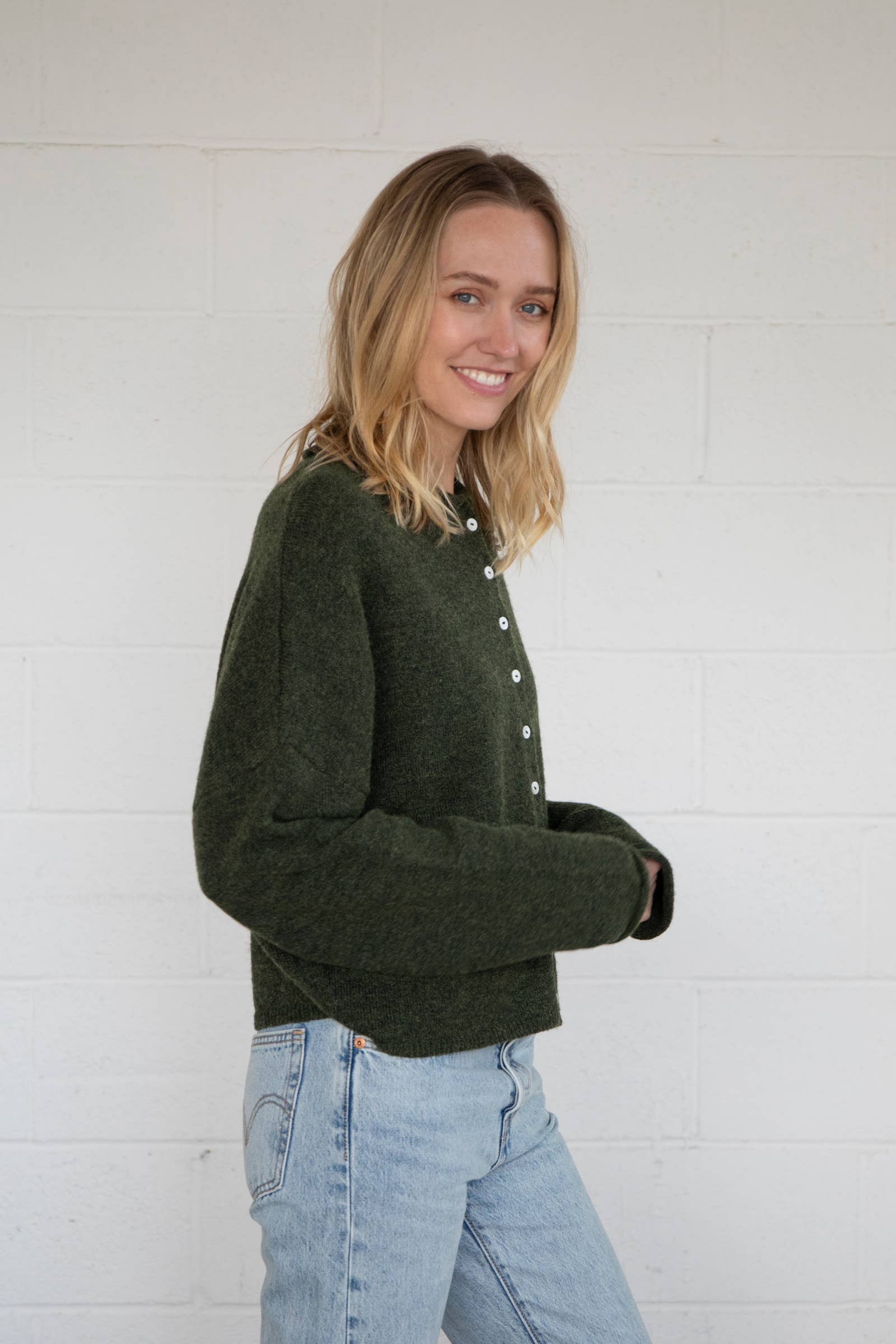 Hunter Green Piper Cardigan - Proper