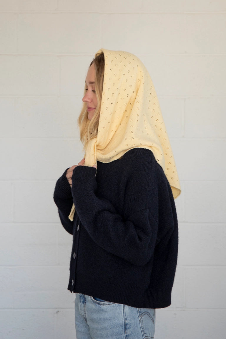 Pointelle Triangle Scarf - Proper