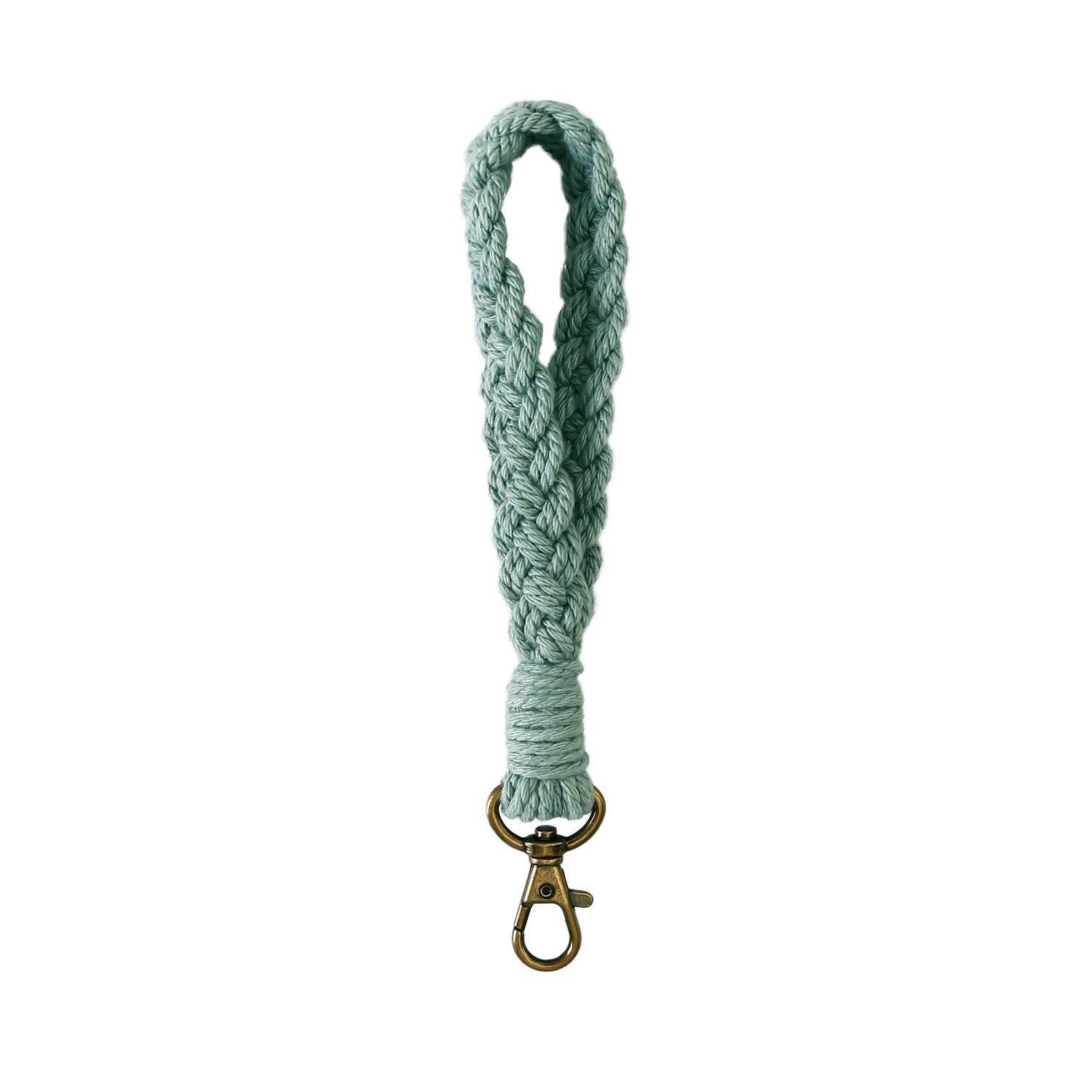 Macrame Flat Braided Wristlet Keychain - Proper