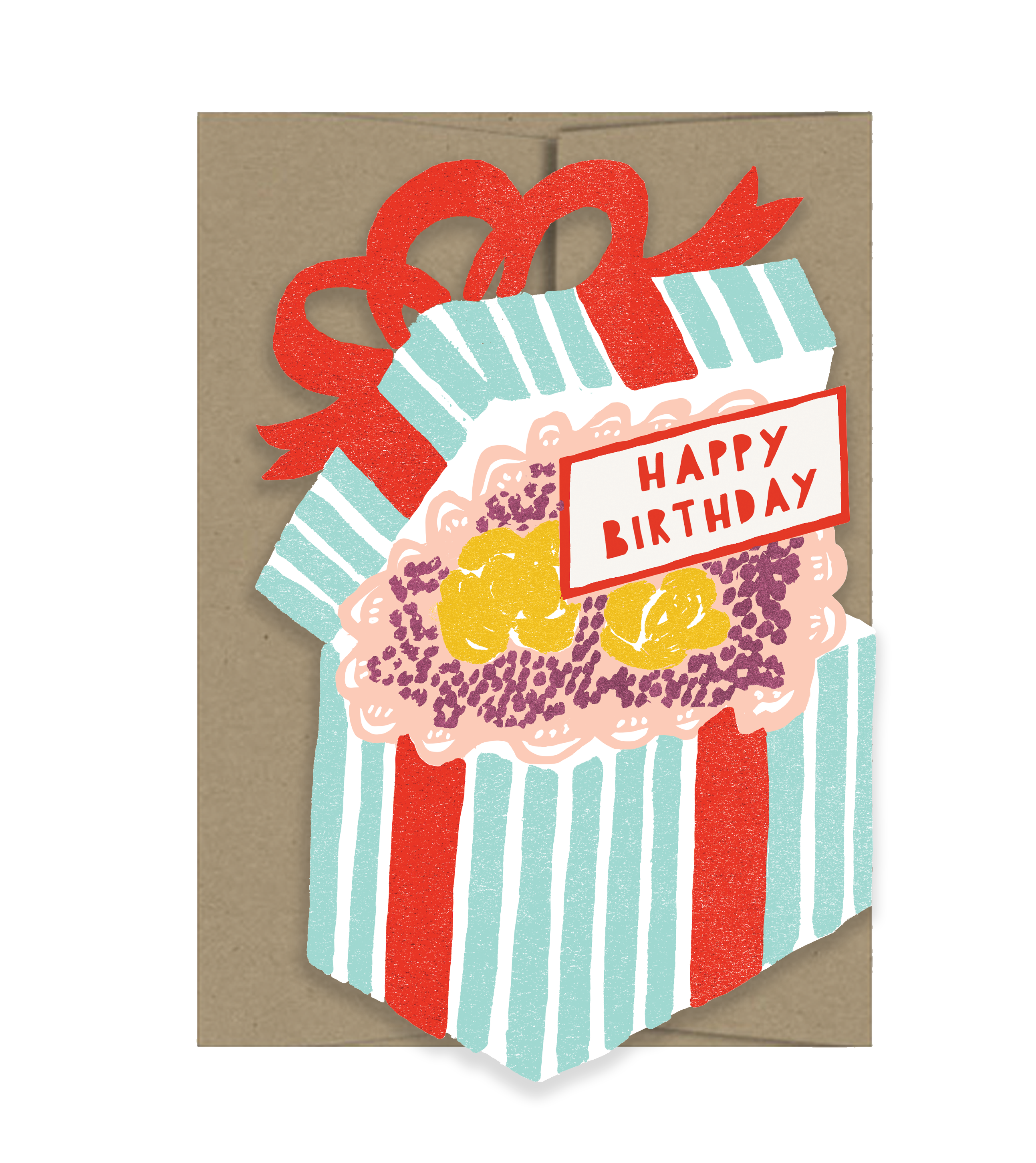 Happy Birthday Gift Die Cut Card - Proper