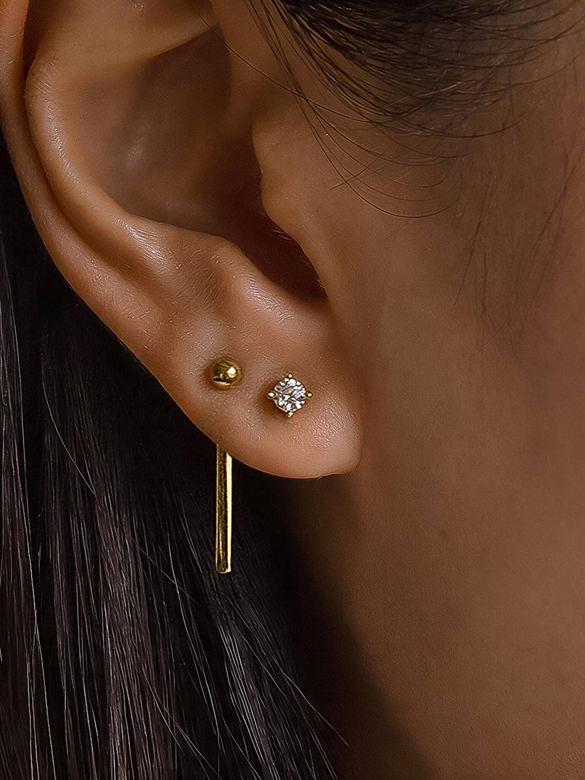 Nola CZ Chain Drop Earring Set