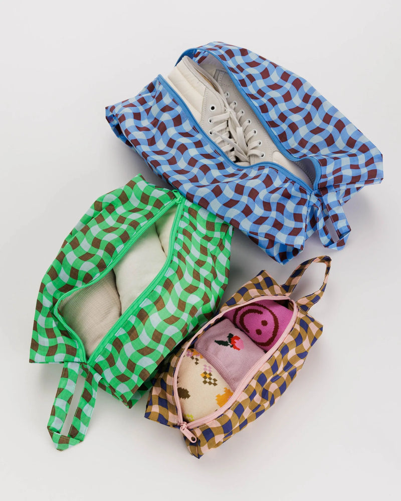 Baggu 3D Zip Set - Wavy Gingham - Proper