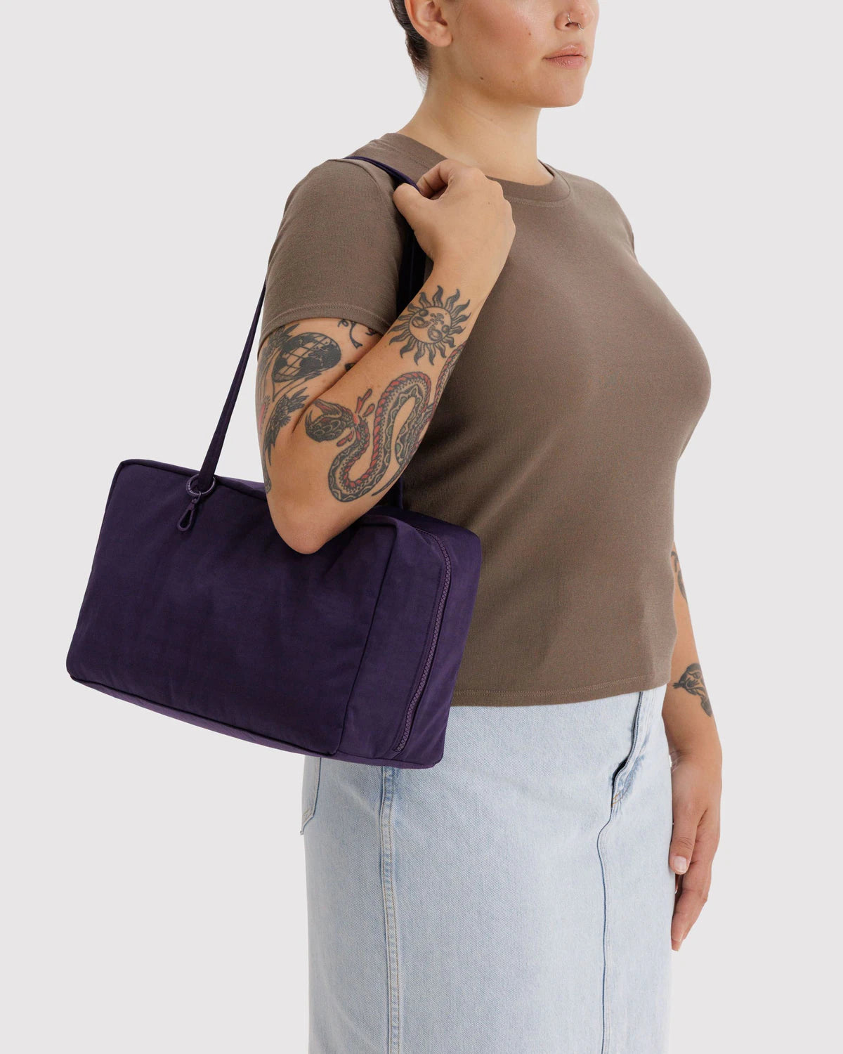 Medium Nylon Bowler Bag - Fig - Proper