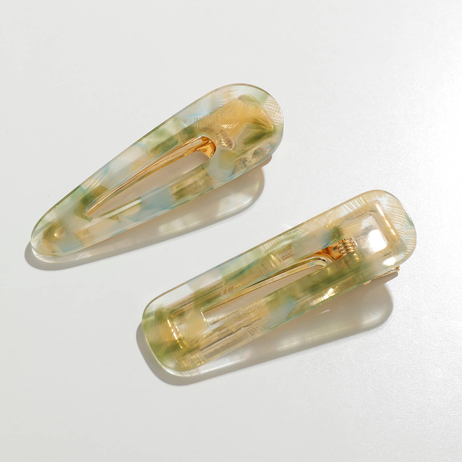 Gemma Green Hair Clip Set
