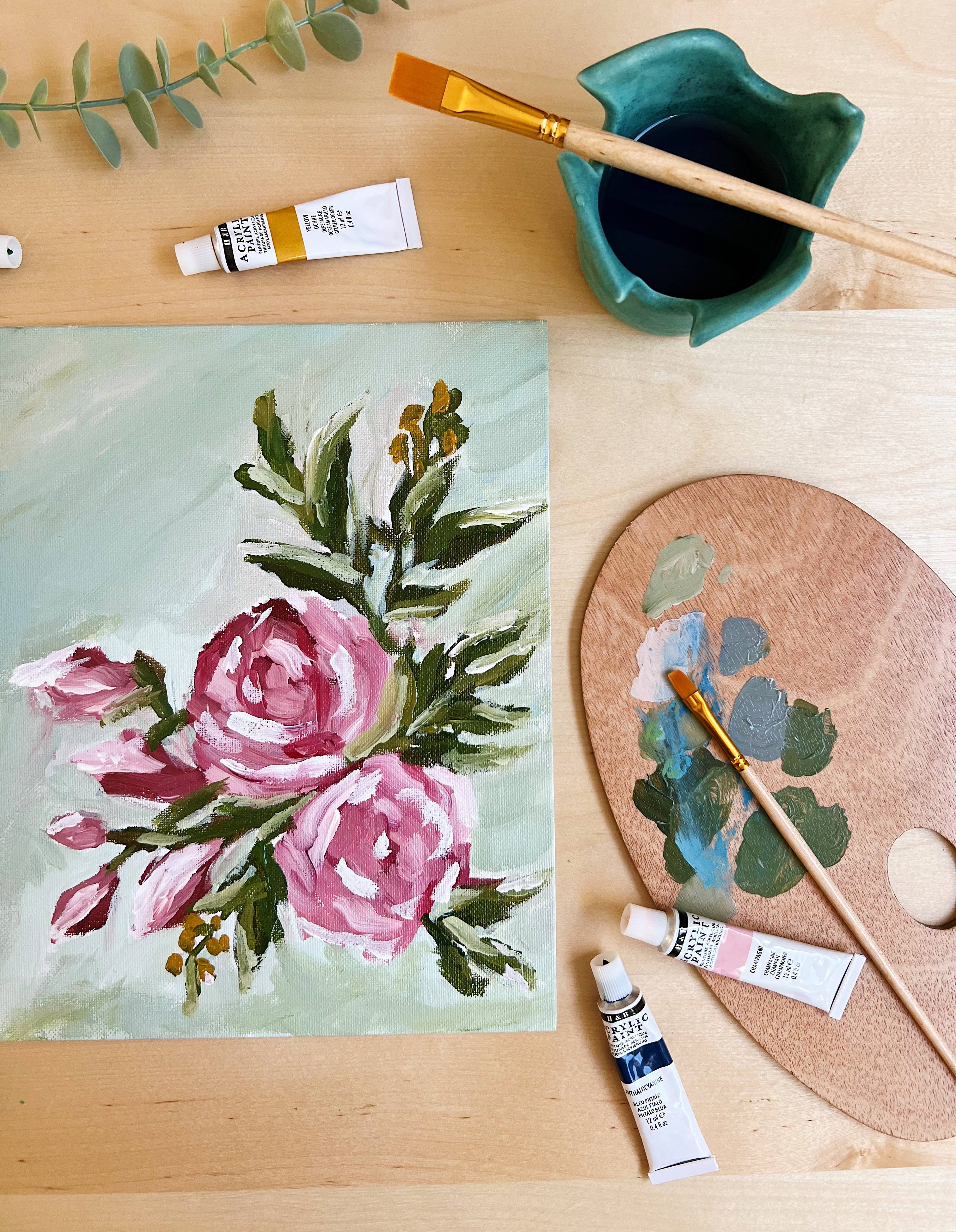 Abstract Roses Painting Kit - Proper