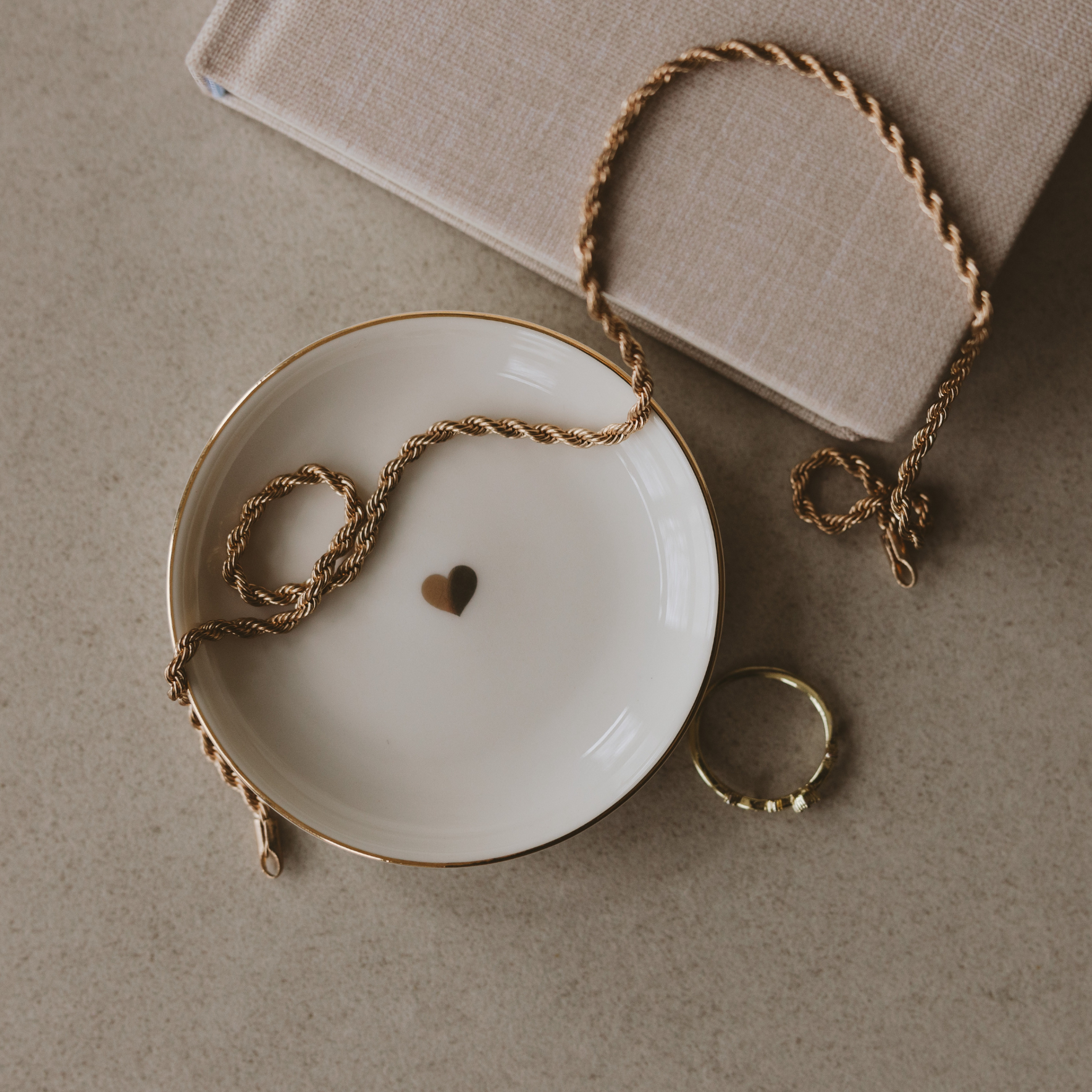 Gold Heart Trinket Dish - Proper
