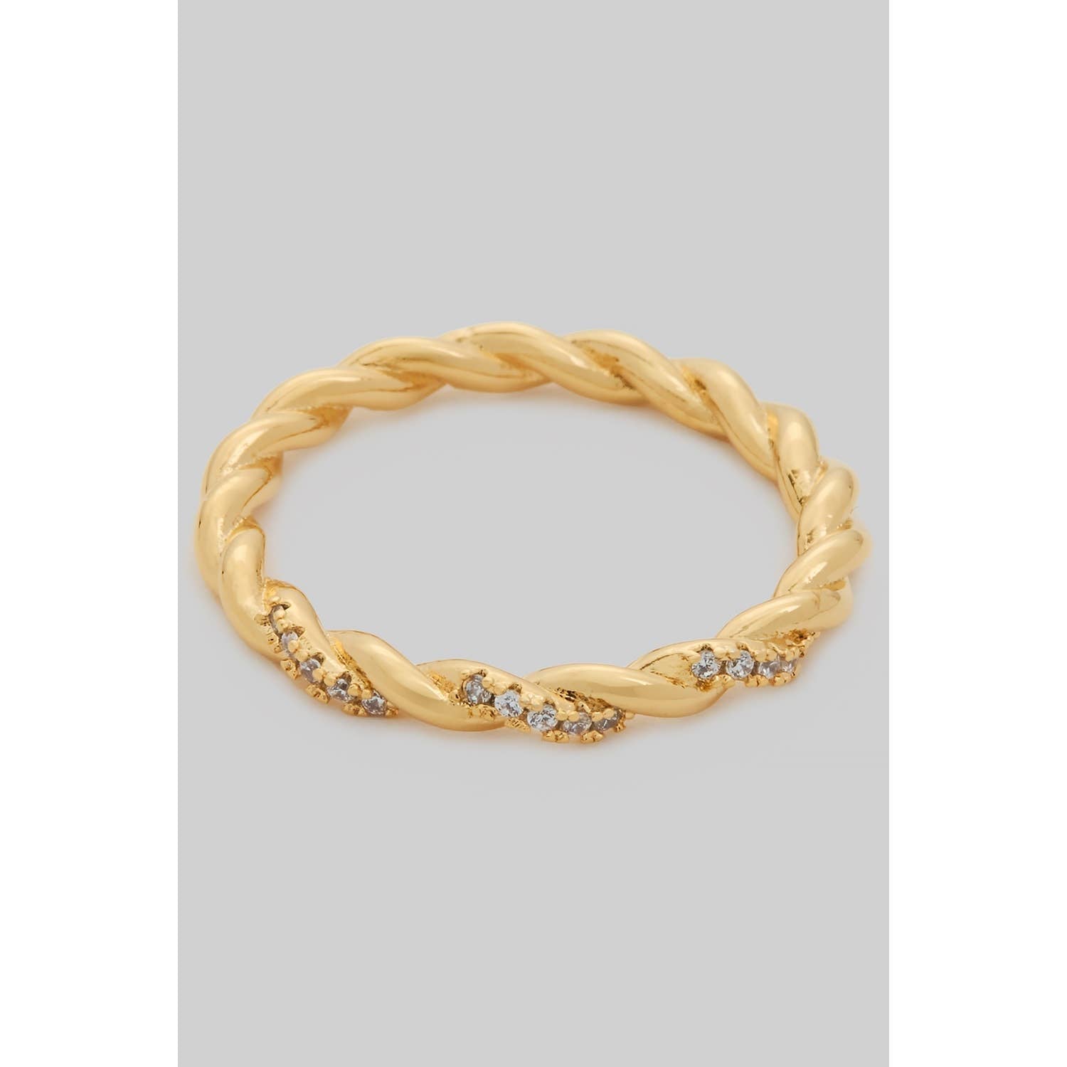 Twist Pave CZ Ring