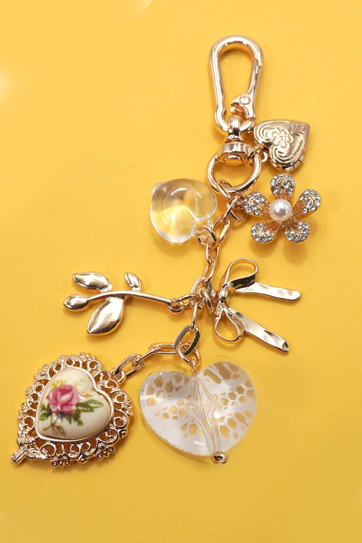 Porcelain Lace Heart Bag Charm - Proper