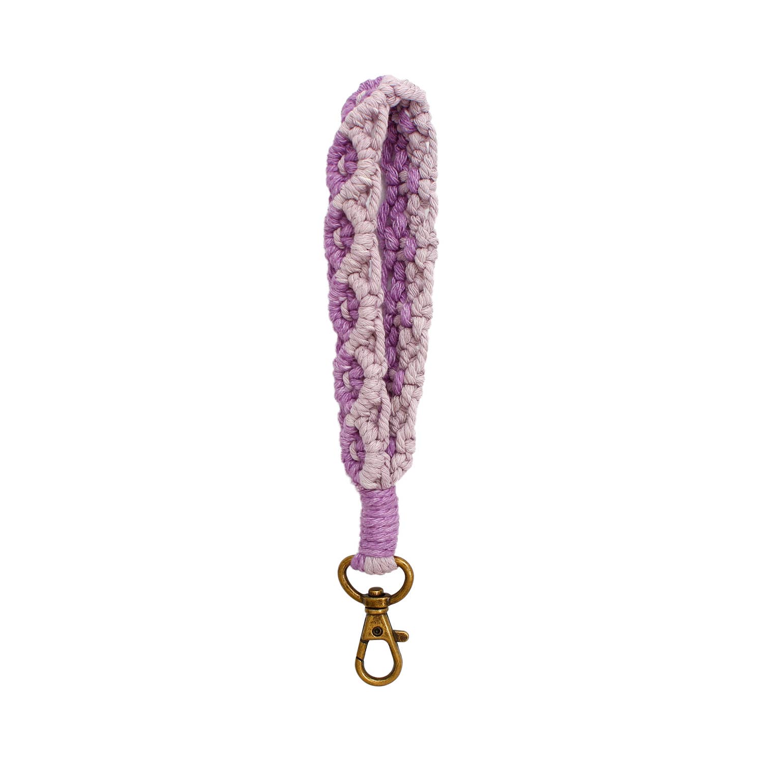 Macrame Two-Tone Braided Wristlet Keychain - Proper