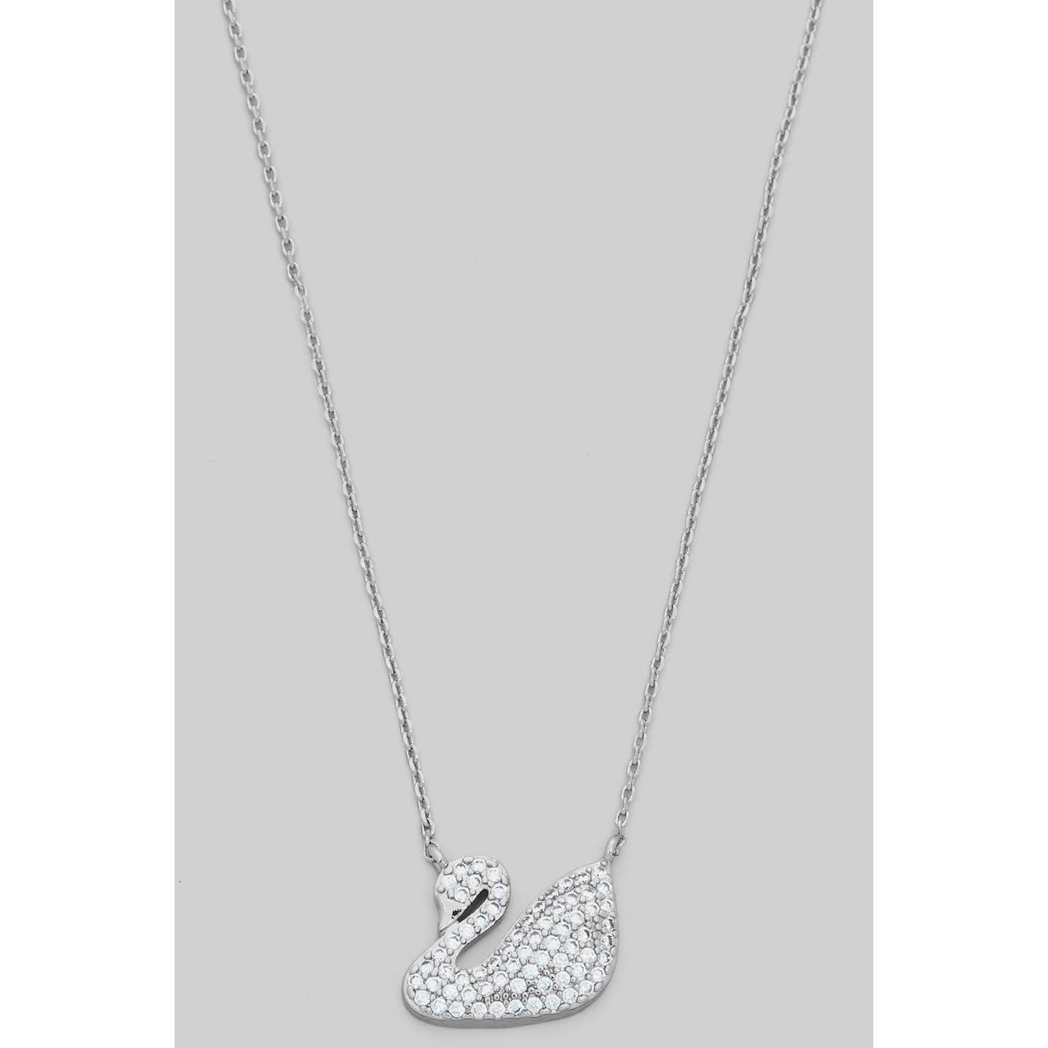 CZ Pave Swan Necklace