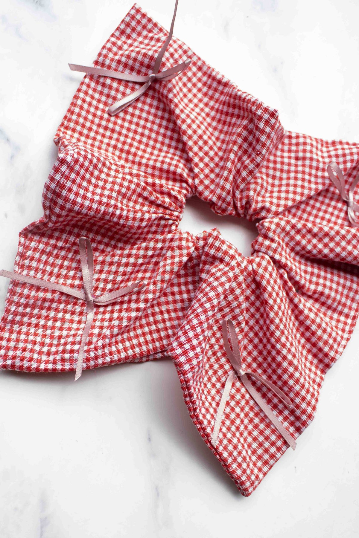 Gingham Square Scrunchie display picture 1