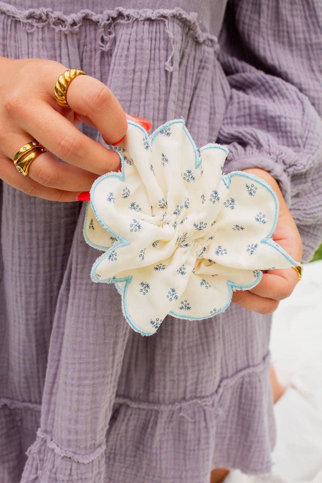 Scallop Double Ruffle Scrunchie - Proper
