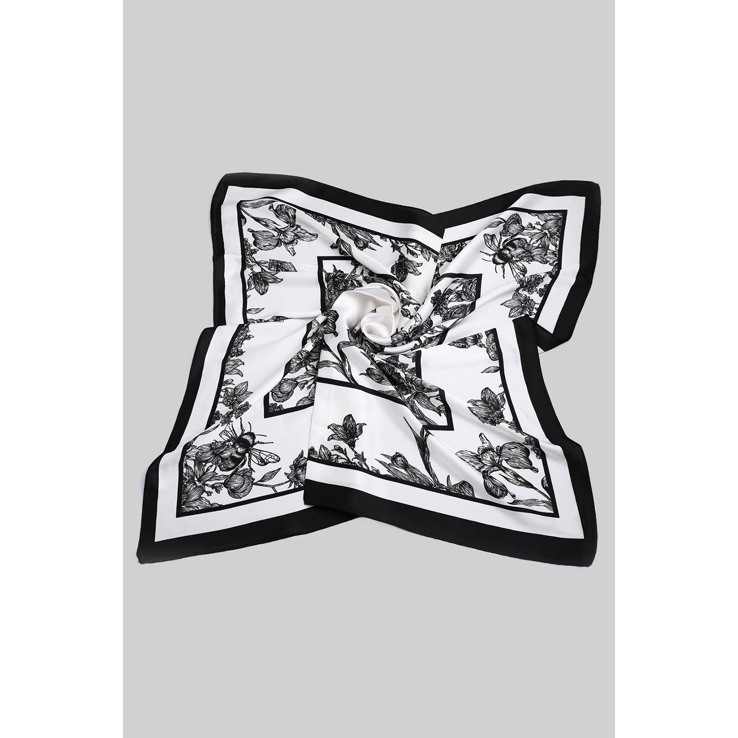 Monotone Floral Scarf