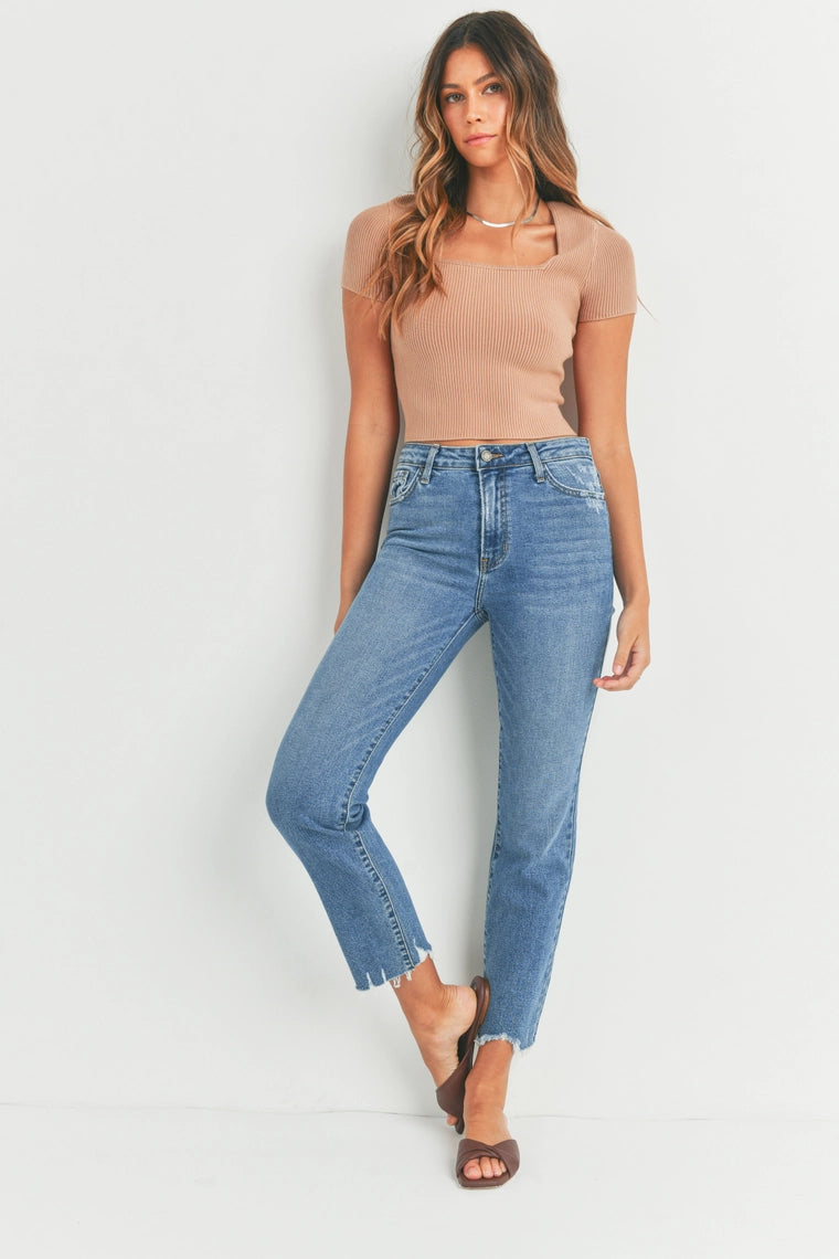 High Rise Vintage Straight Jeans - Proper