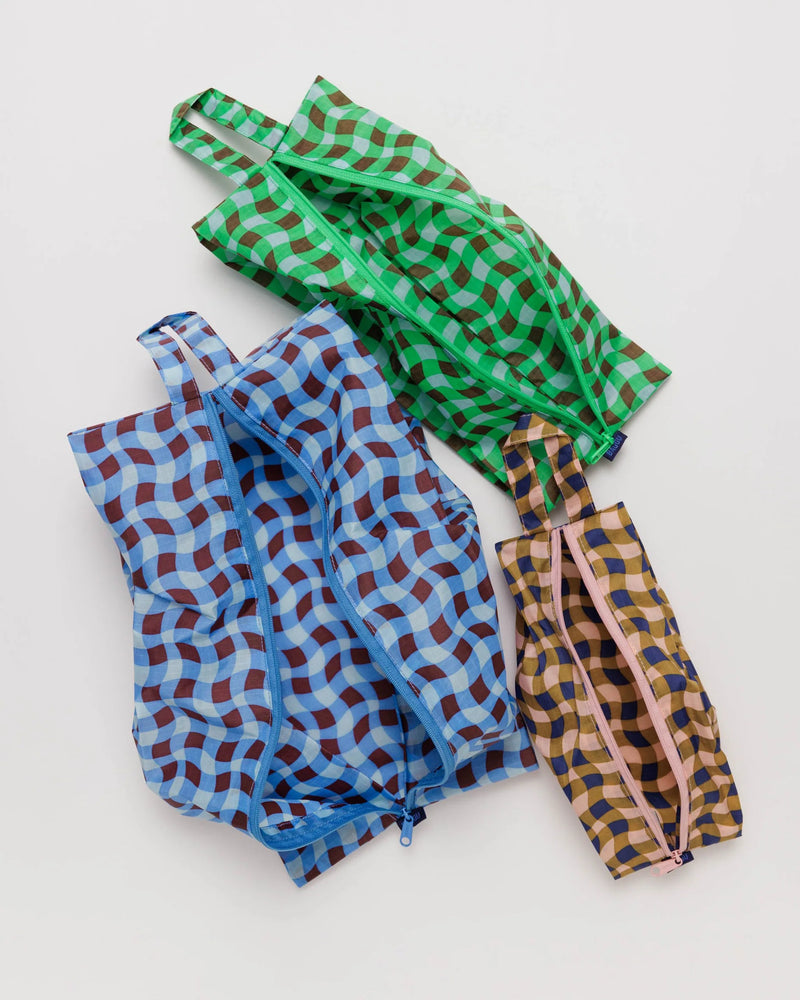 Baggu 3D Zip Set - Wavy Gingham - Proper