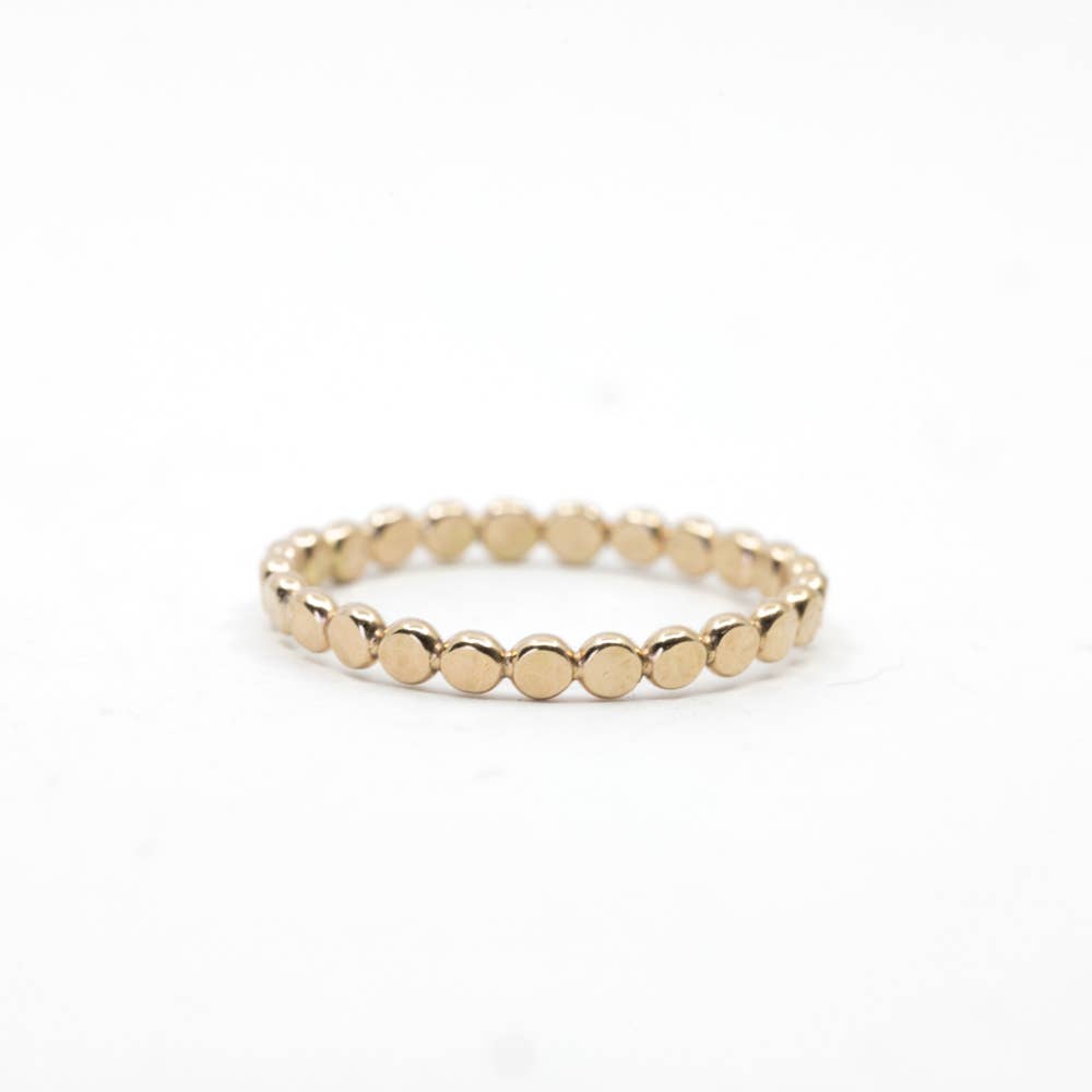 Coin Hammered Disc Ring - Proper