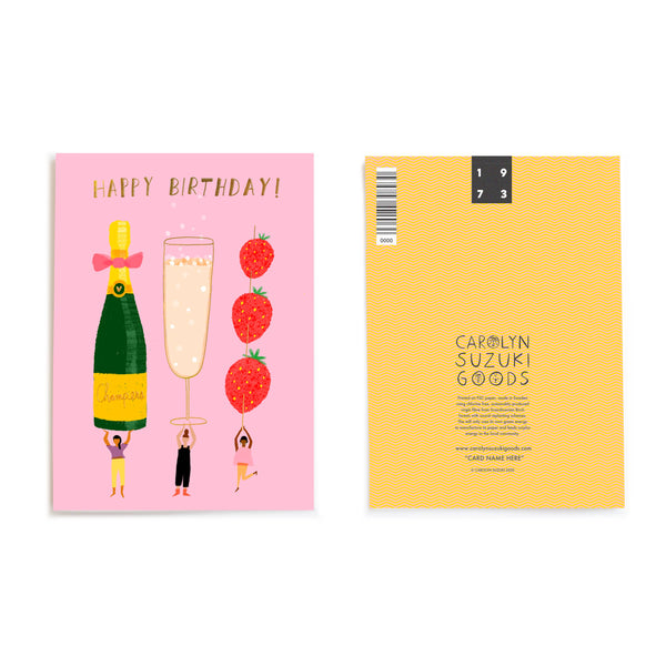 Champagne Wishes - Birthday Card - Proper
