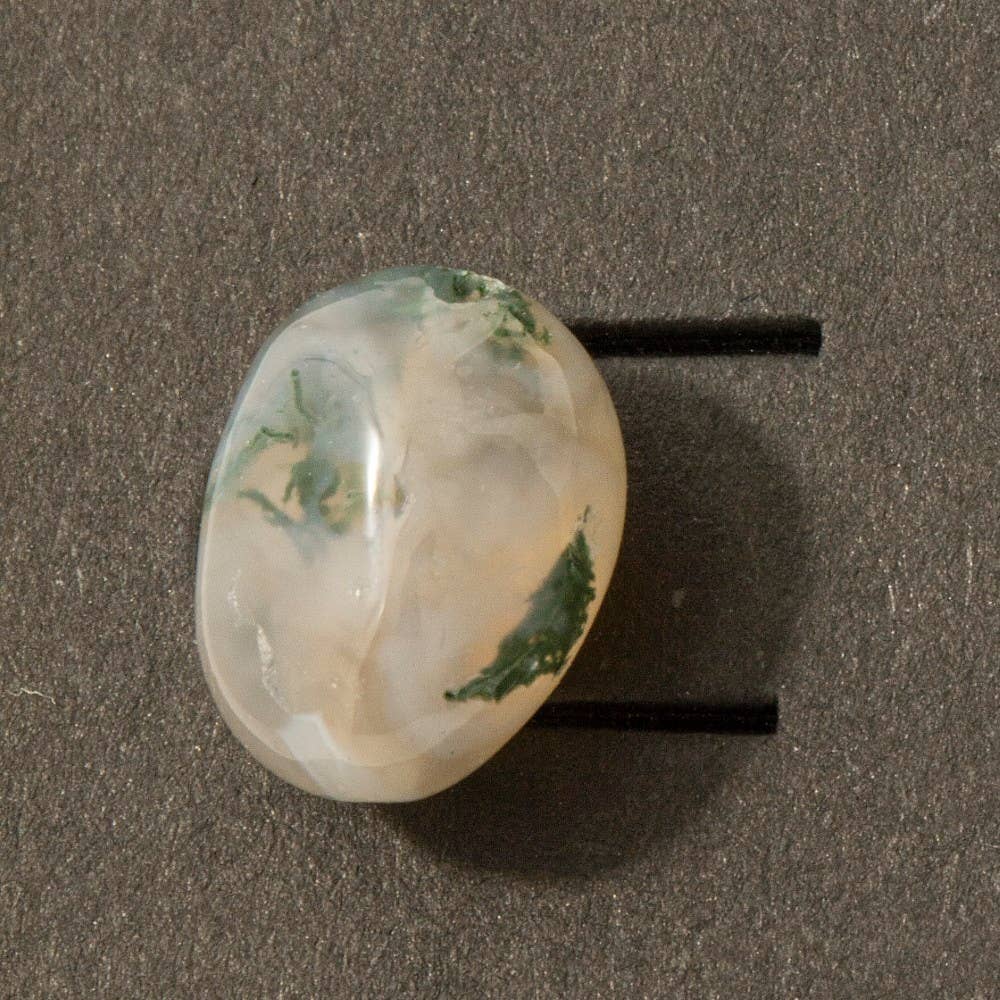 Polished Round Stone Stud Earrings - Proper