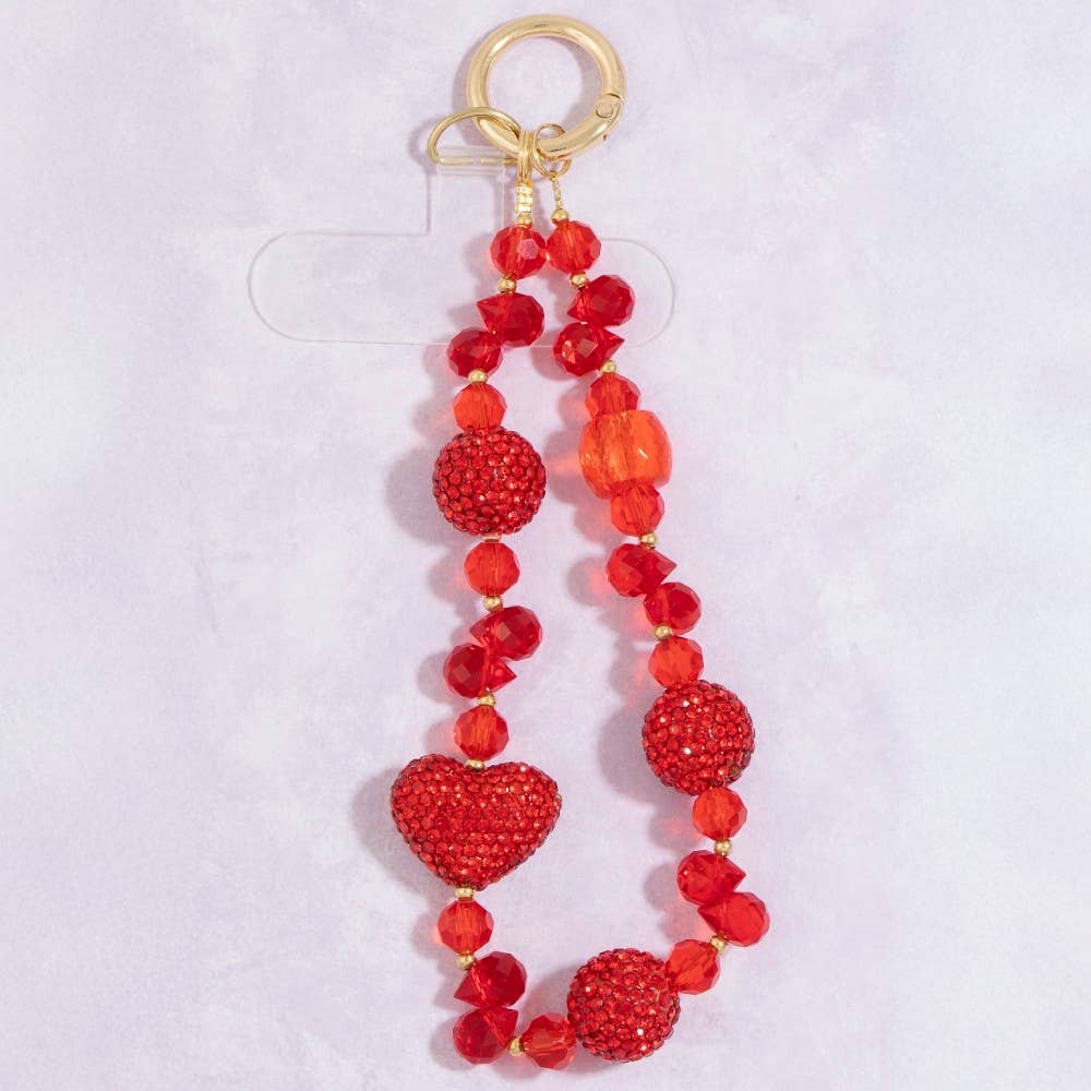 Pave Crystal Hearts Bag Charm - Proper