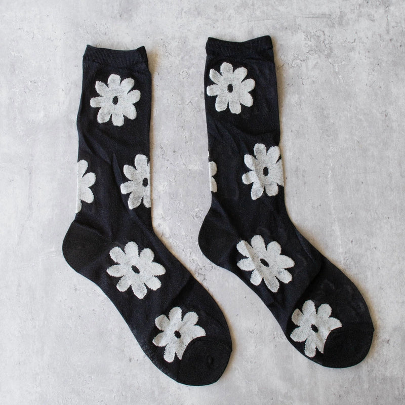Glitter Flower Sock - Proper