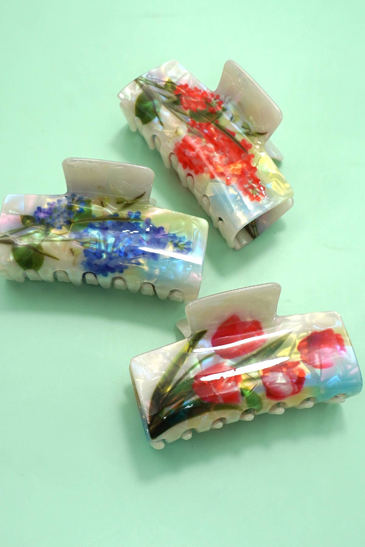 Floral Inlay Claw Clip - Proper