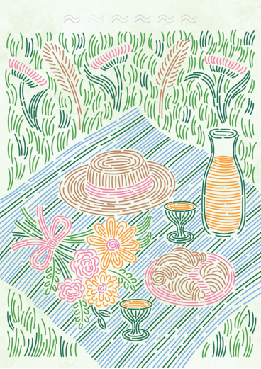 FlowArt Trace -by-Line Brunch in Bloom - Proper