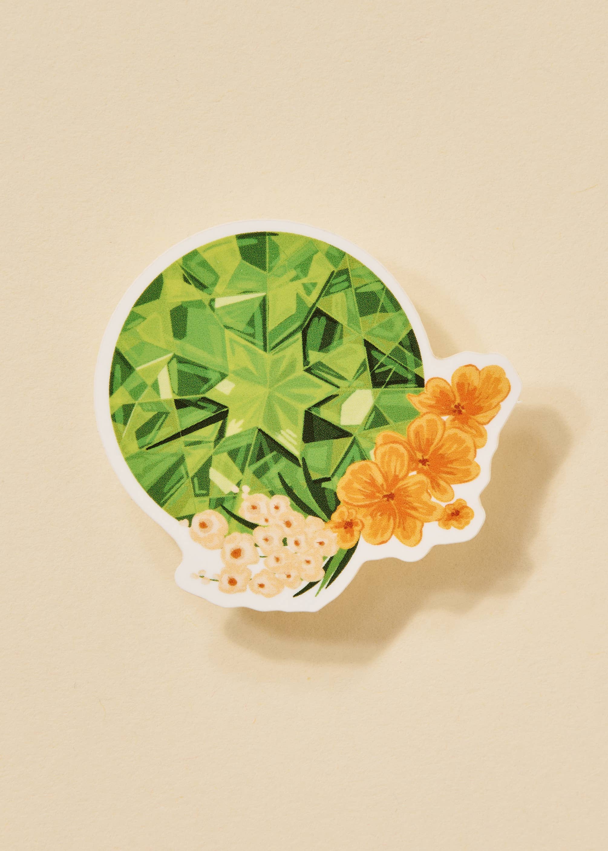 Peridot Floral Gemstone Sticker
