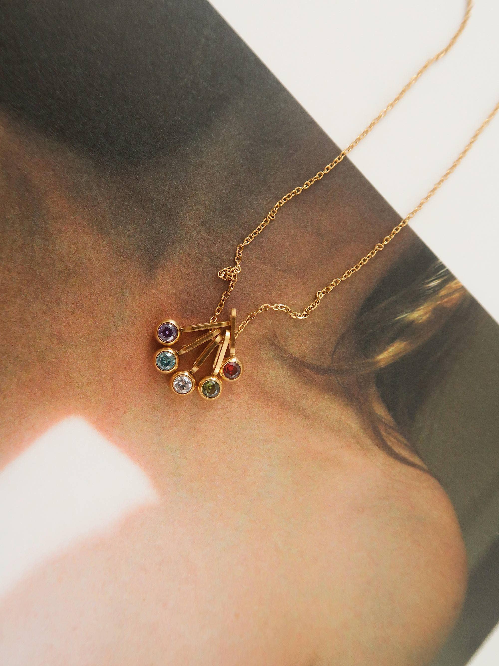 Reyna Five Stone Necklace