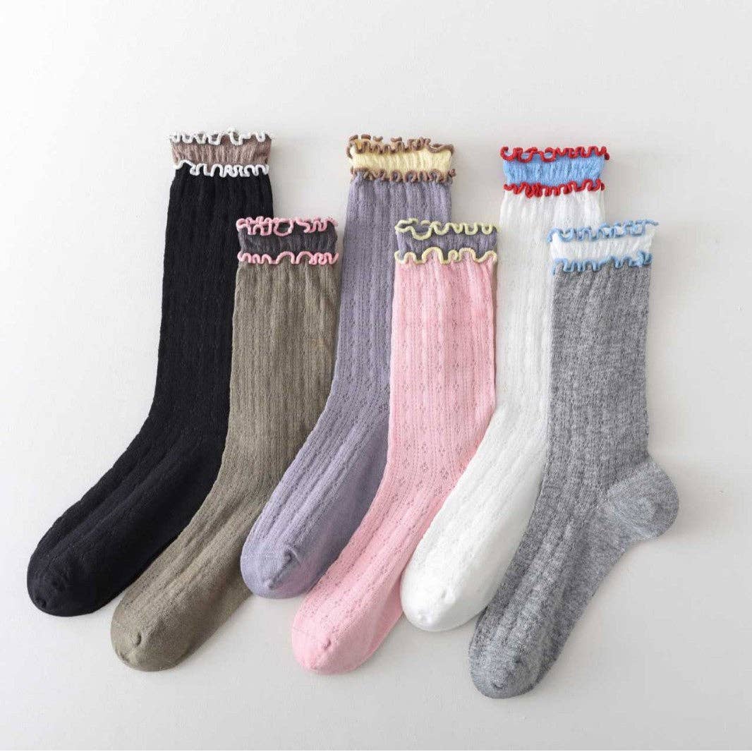 Sloane Ruffle Layered Socks - Proper