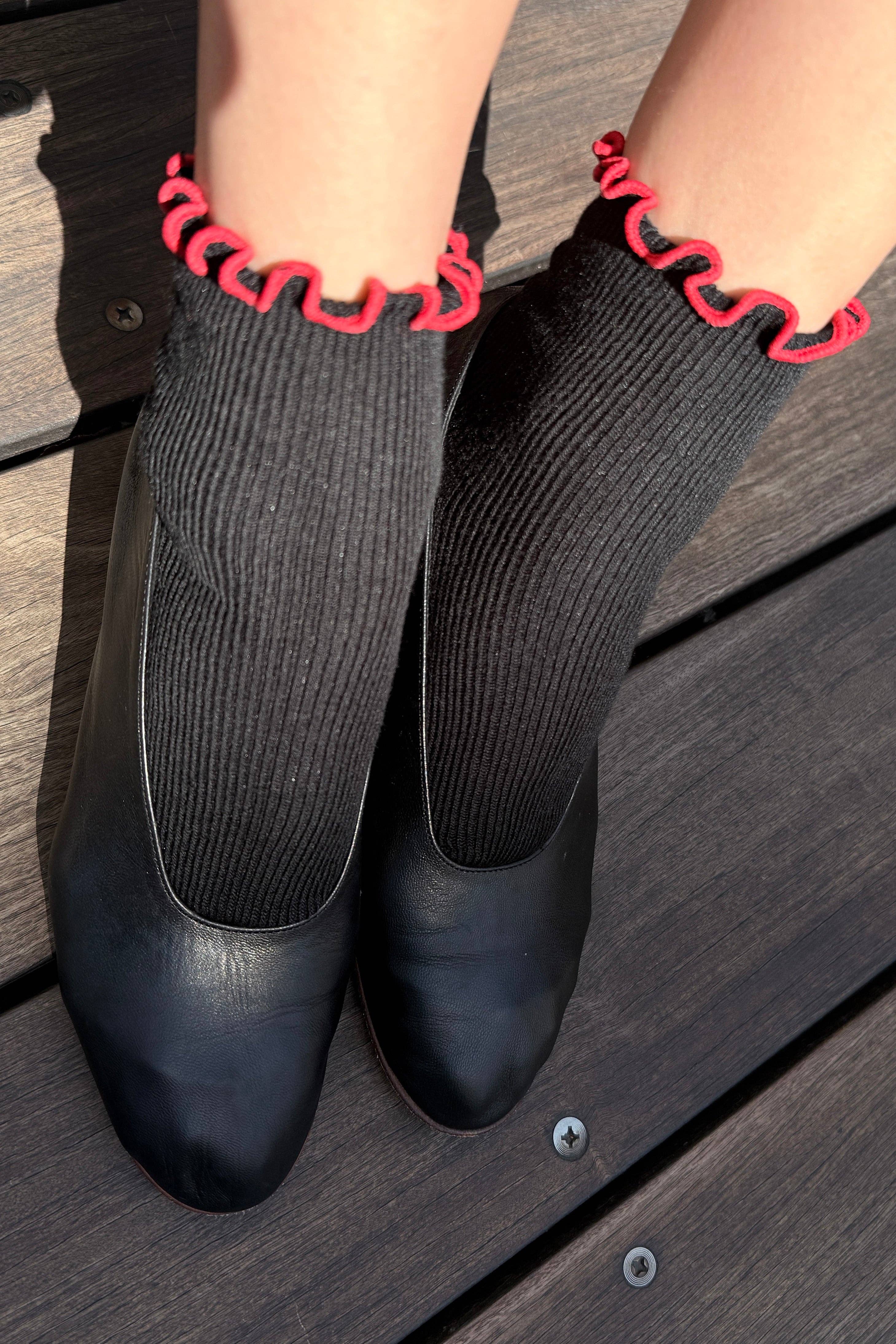 The Petite Ruffled Modal Socks (wholesale) - Proper