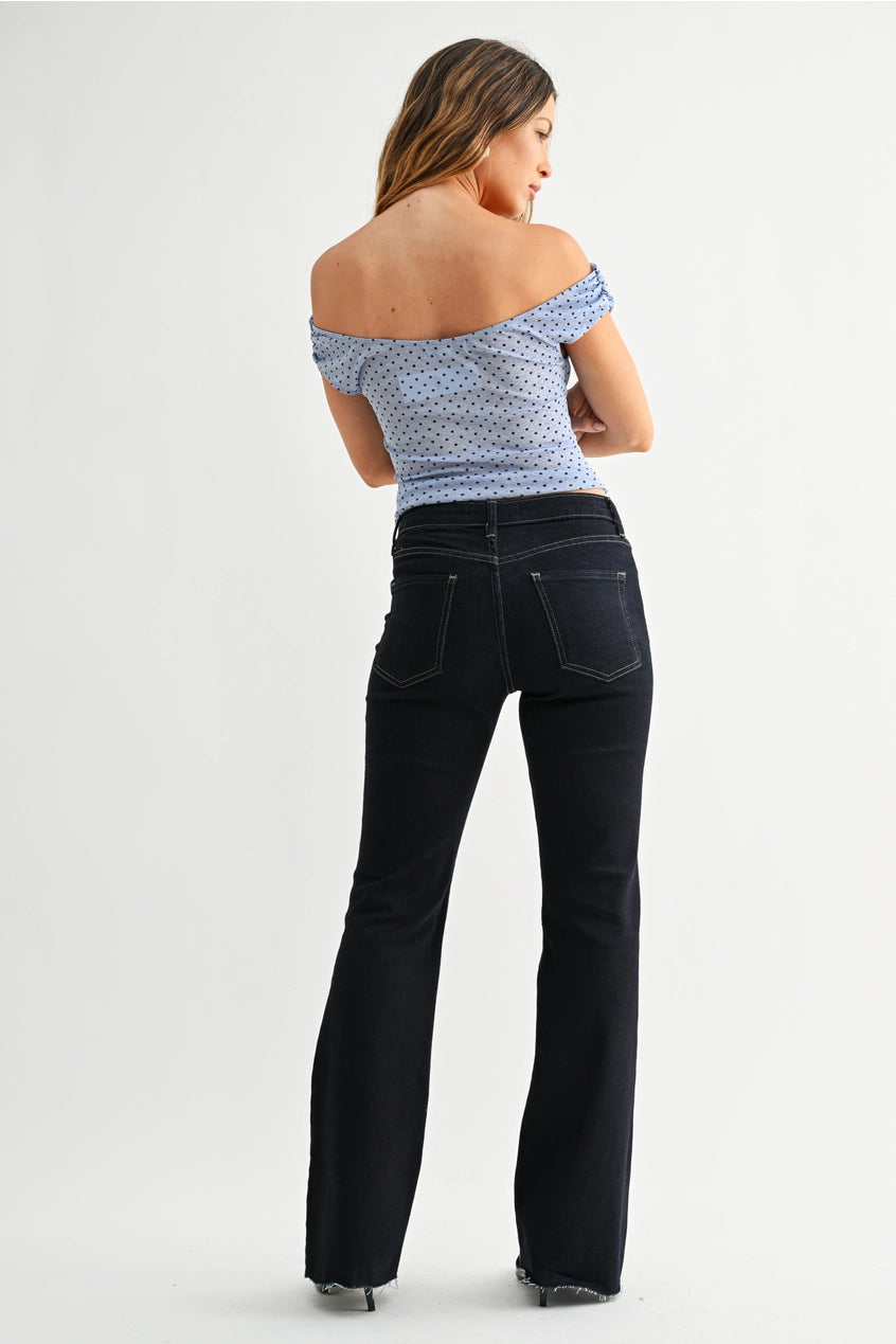 High Rise Scissor Cut Flare Jeans